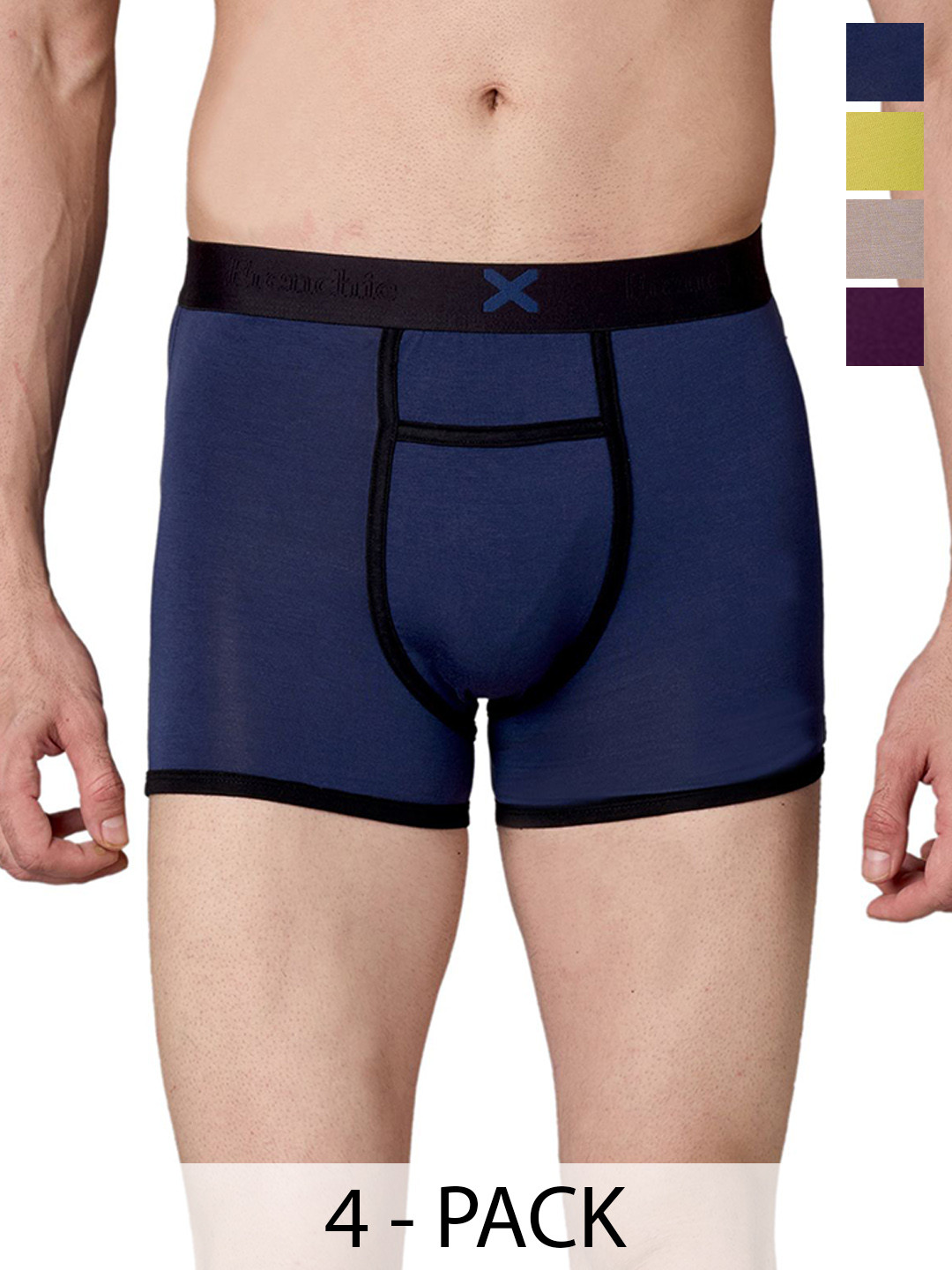 FRENCHIE Men Pack Of 3 Assorted Short Trunks FR-MI-TR-HYPE-1X5-ASTD-S-PO3
