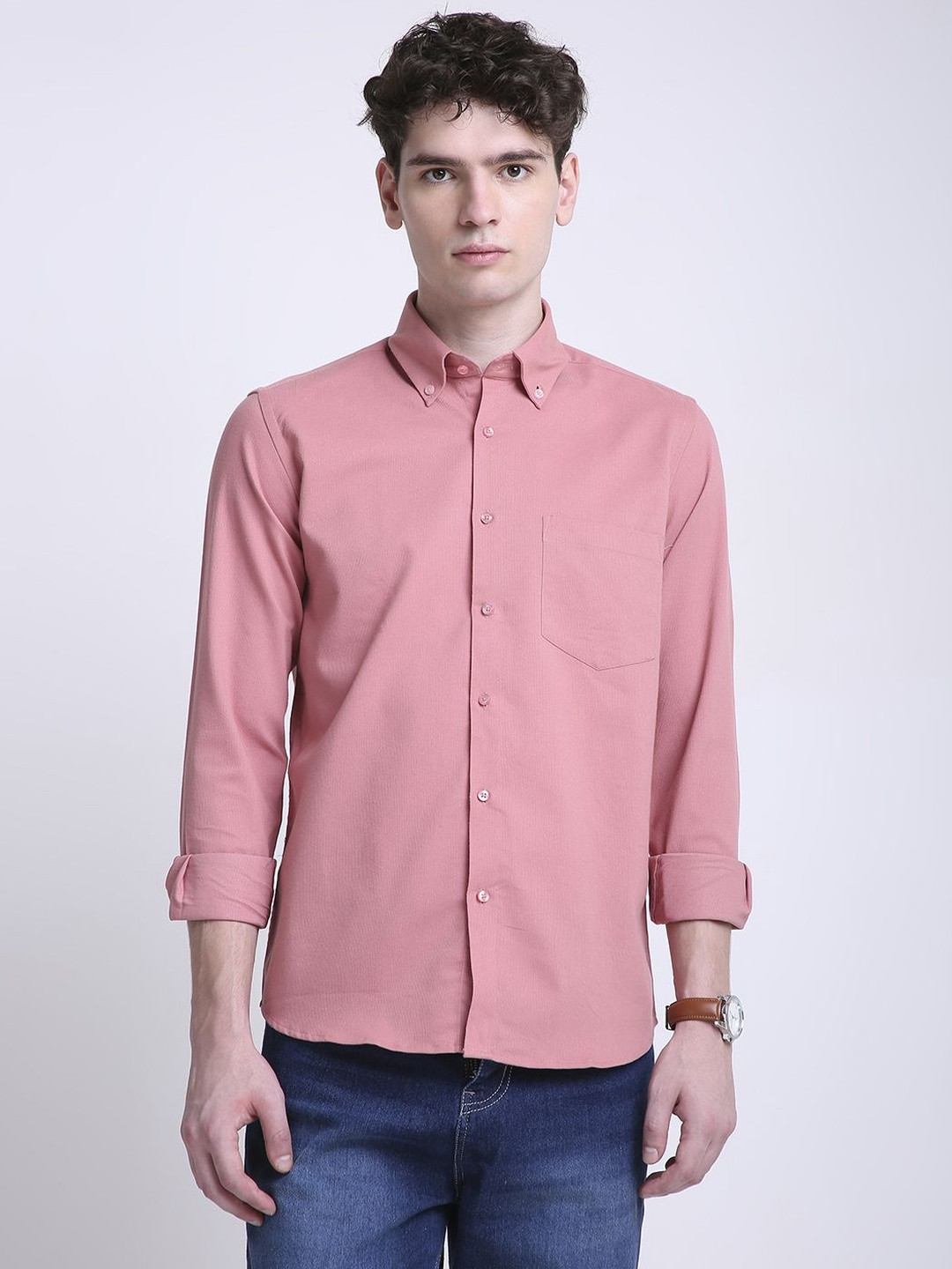 John Philips Classic Spread Collar Corduroy Shirt