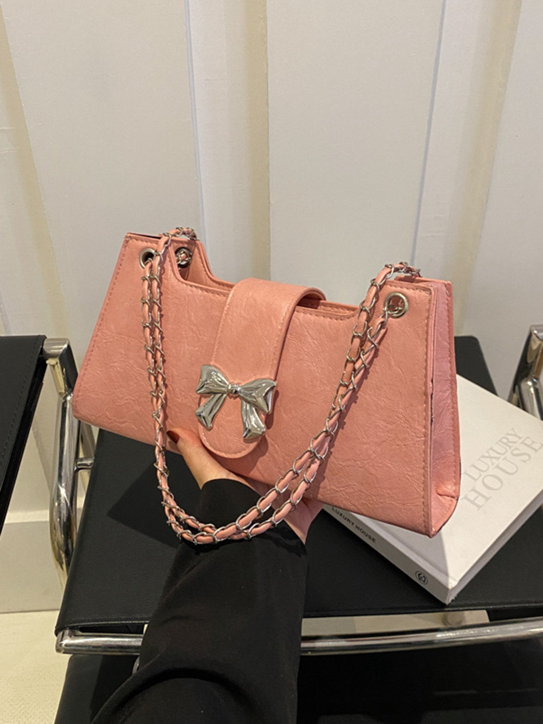 CORSICA Rose PU Sling Bag with Bow Detail