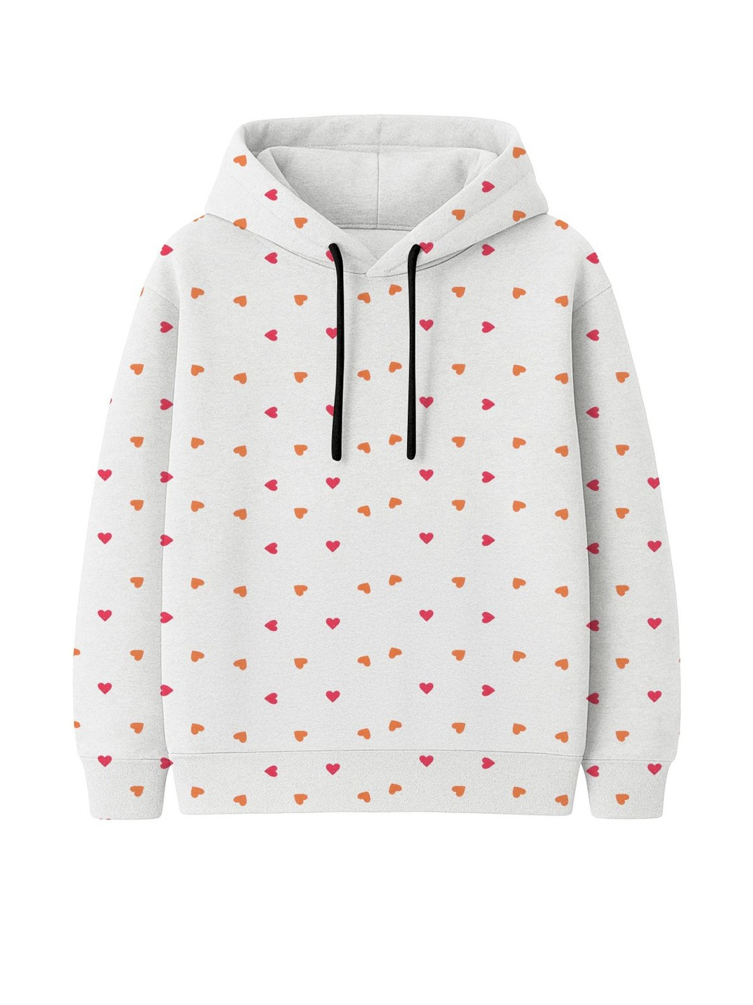 Fasha Unisex Kids White Printed Hooded Sweatshirt