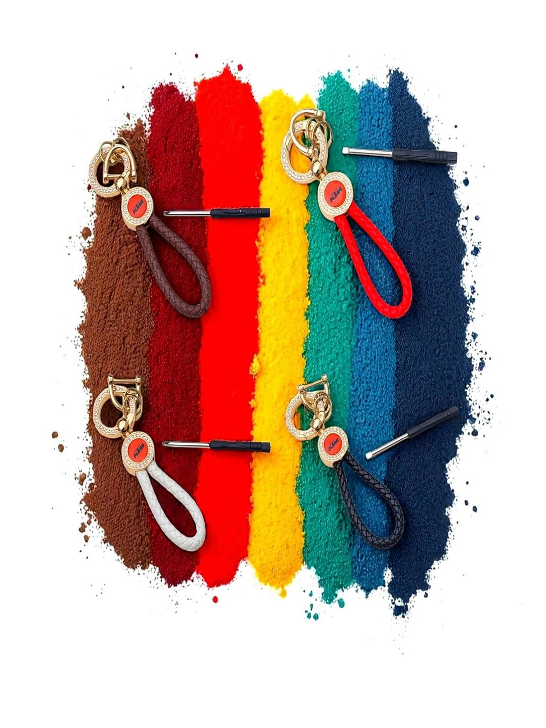 ADOREAL Multicolour Set Of 4 KTM Luxury Edition Keychain