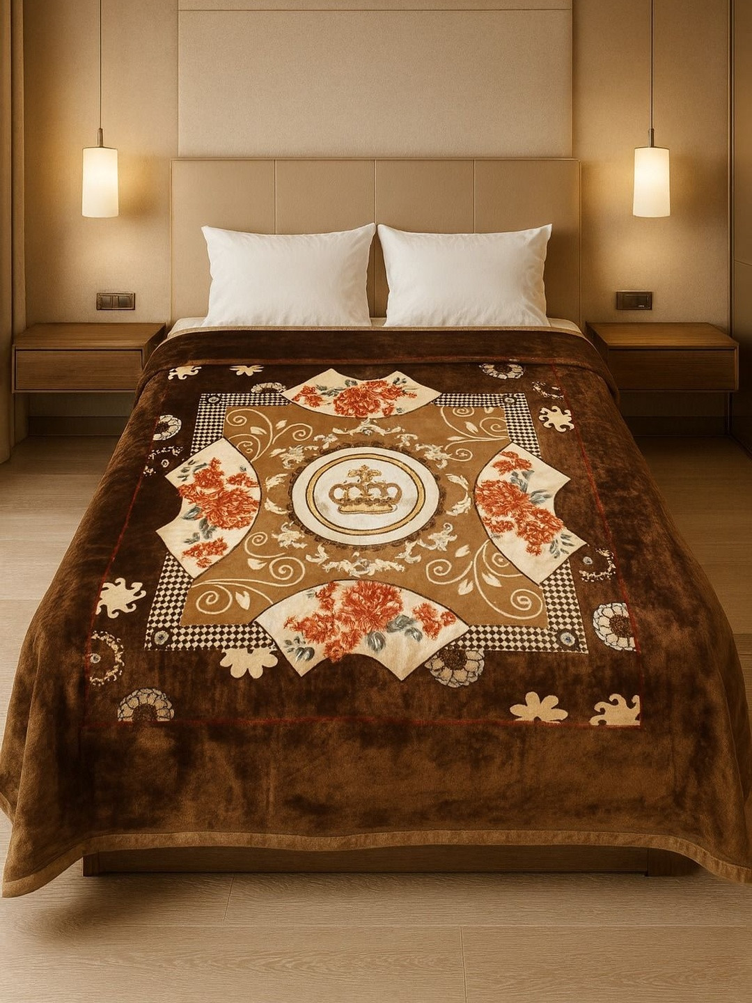 Signature Maroon Heavy Winter Polyester 380 GSM Blanket