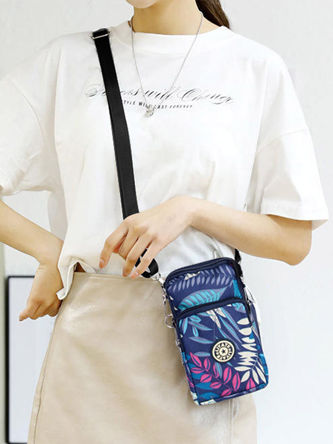 Carry Trip Floral Printed Structured Sling Bag