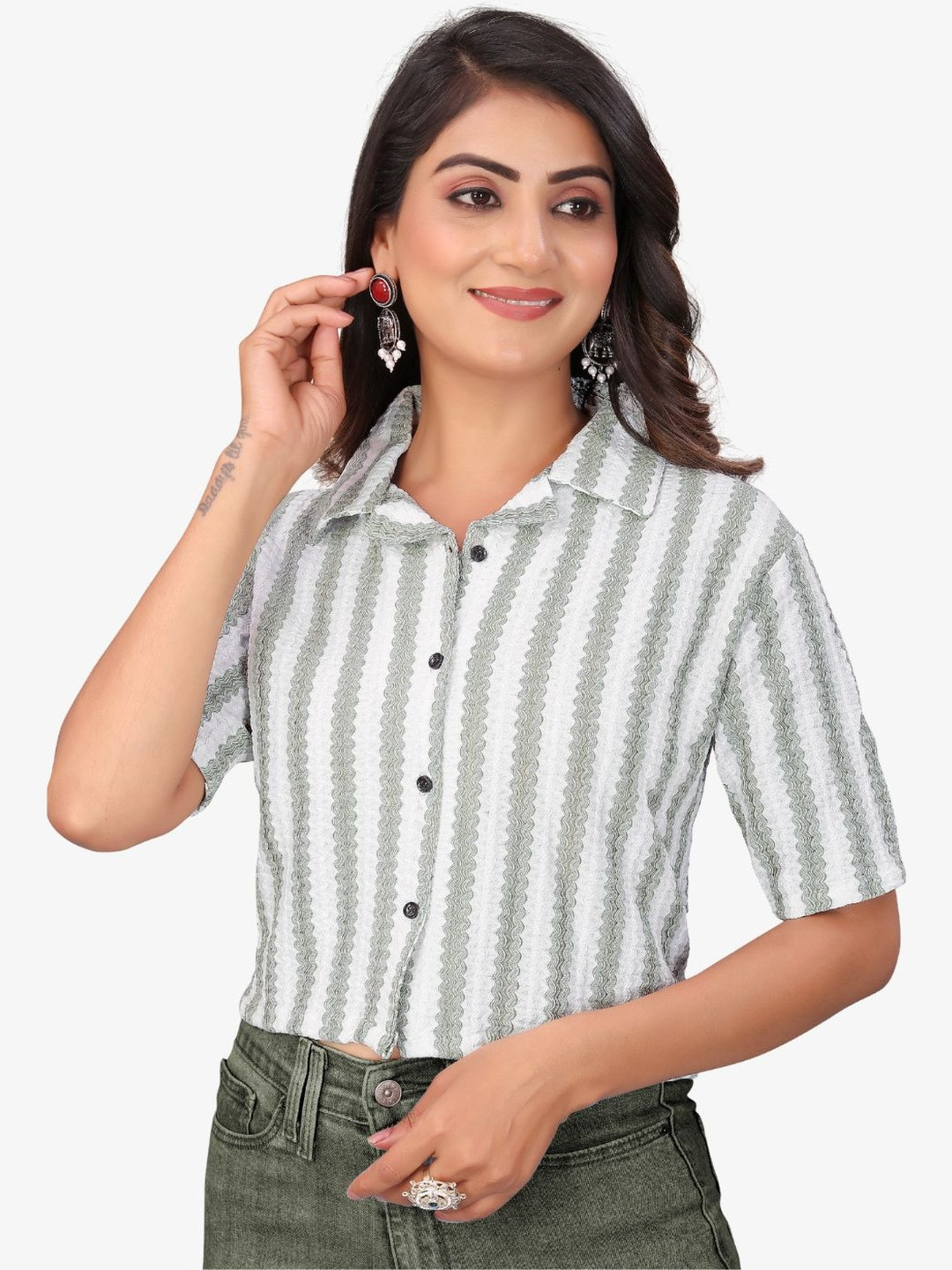 Dorell Striped Comfort Spread Collar Shirt