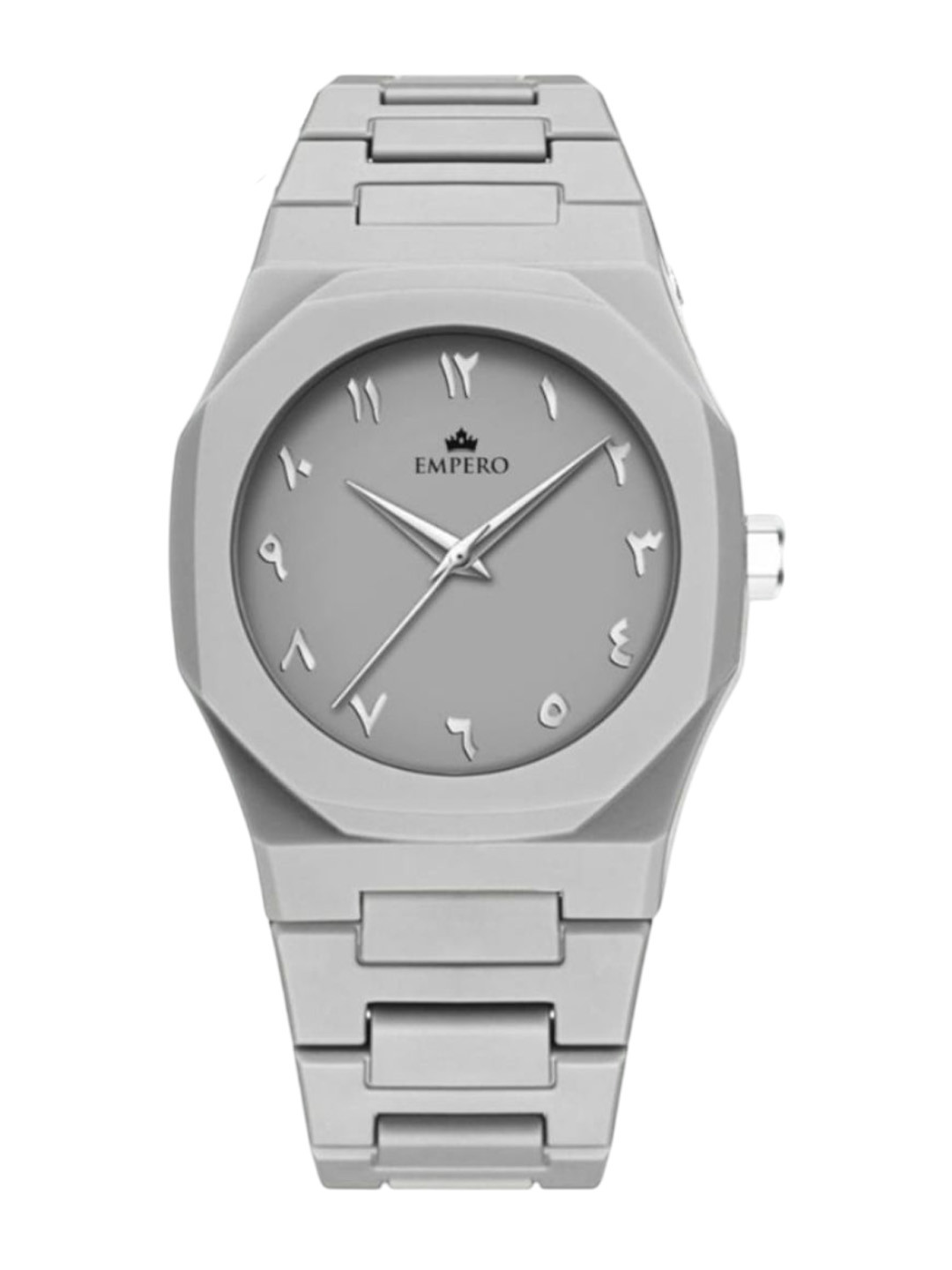 EMPERO Unisex Brass Dial & Bracelet Style Straps Analogue Watch DM01 Full Grey