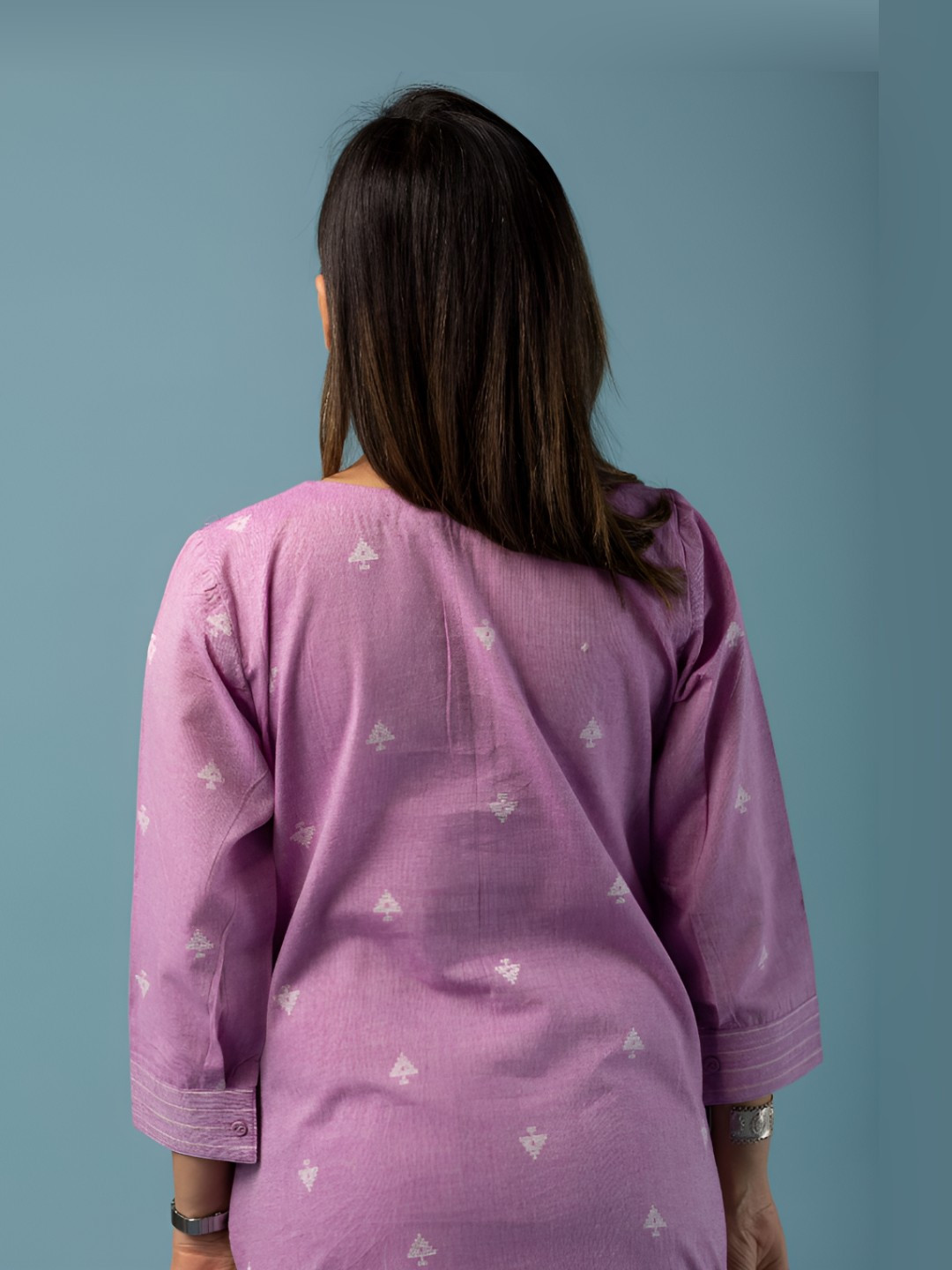 KUSVAA Women Samshini Handloom Cotton Kurta Pant Set