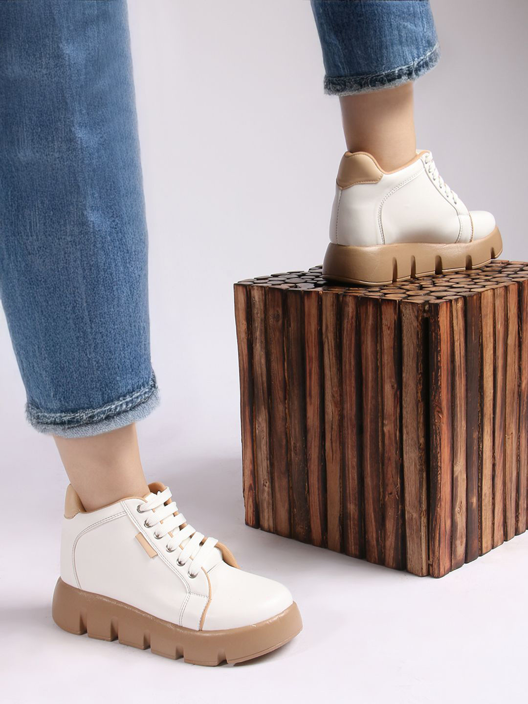 The Roadster Lifestyle Co Women Stylish Mid Top Casual Sneakers