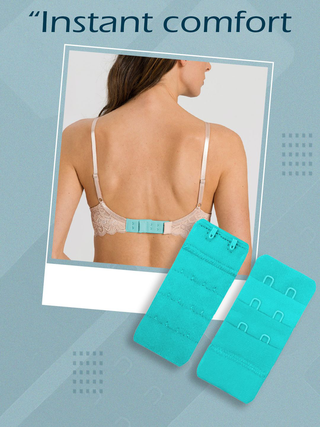 FIMBUL Women Pack of 6 3-Hook Bra Straps and Extenders