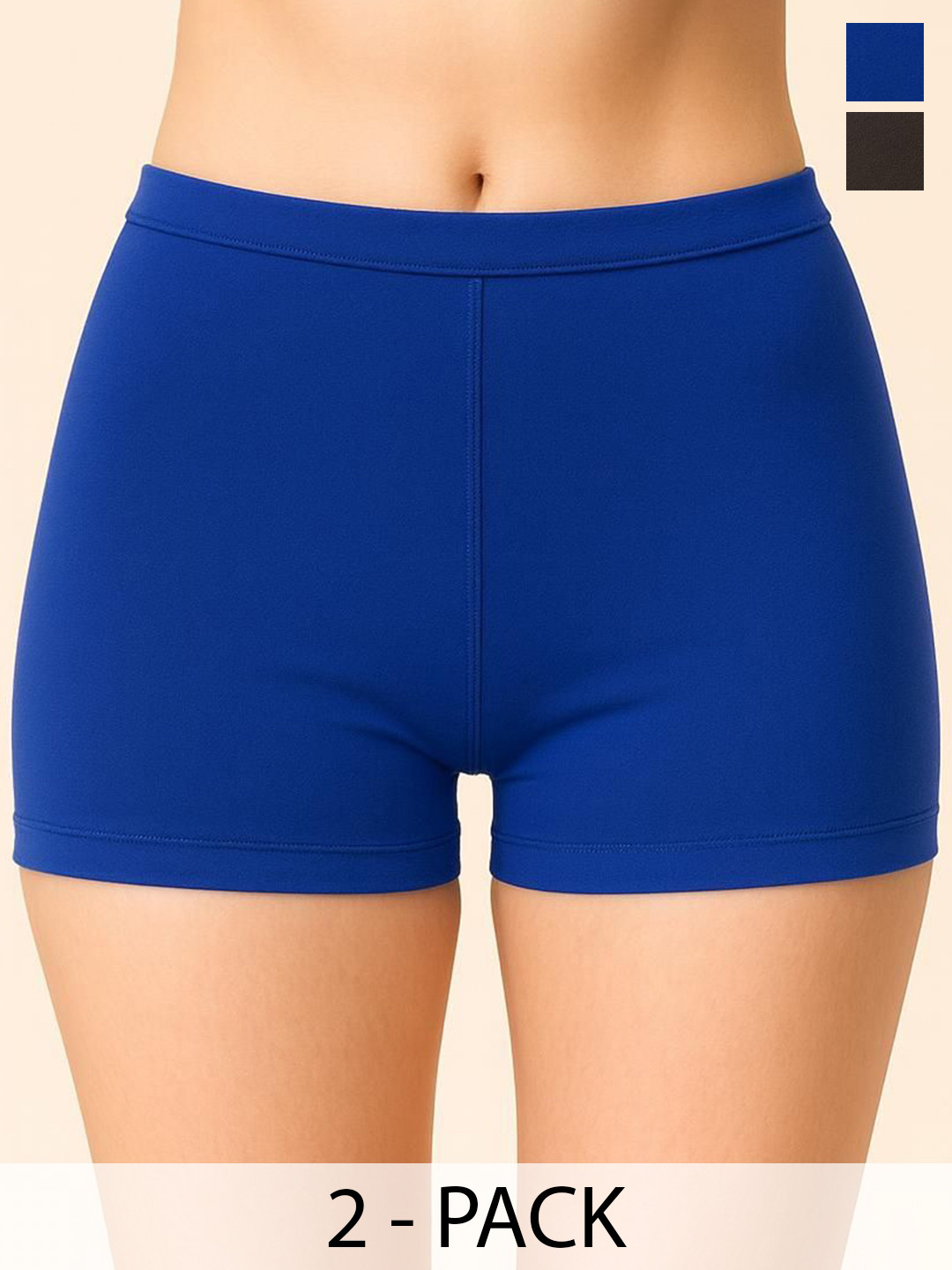 Apraa & Parma Pack of 2 Mid-Rise Antimicrobial Boyshort Briefs AP SBT-33 R Blue,Grey XS-2