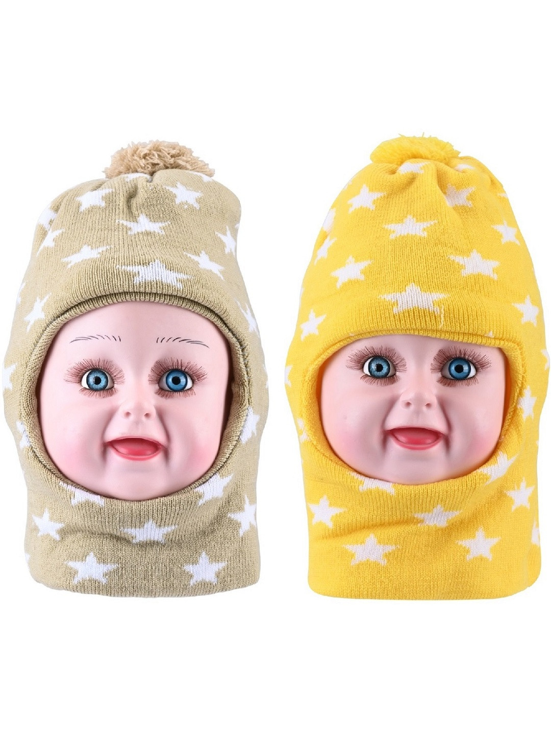 Queen Style Unisex Kids Printed Woollen Monkey Caps