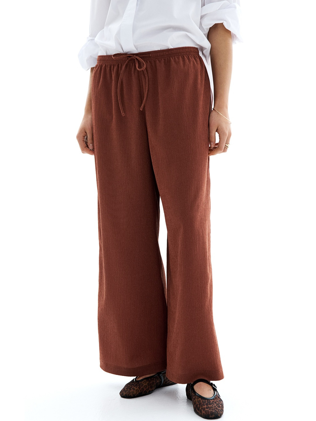 H&M Textured Jersey Drawstring Trousers