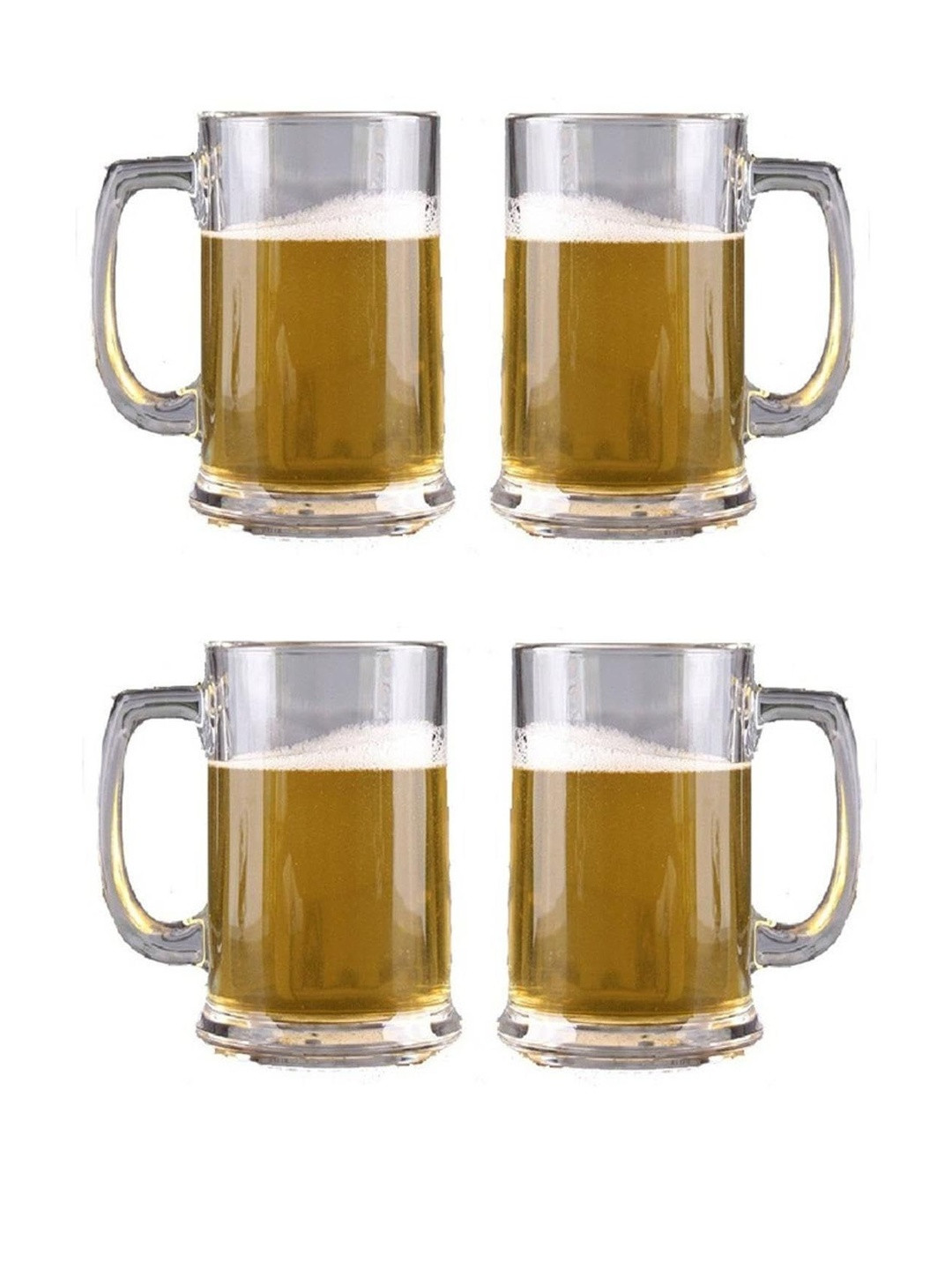 1ST TIME Transparent 4 Pieces Dishwasher Safe Beer Glasses 450ml Each