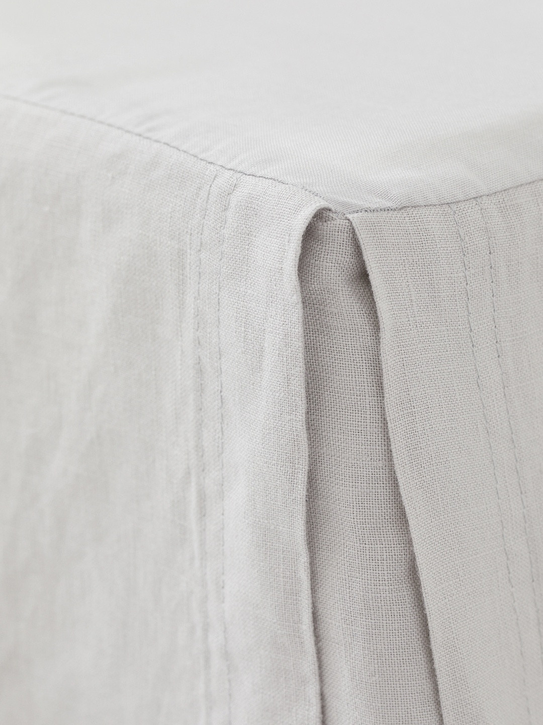 H&M Grey Linen-Blend Double/King Valance