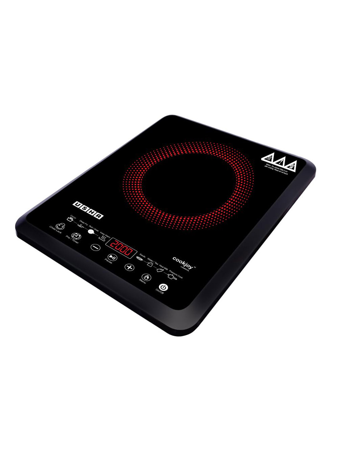 Usha Black Induction Cooktop With Touch Control -2000 W