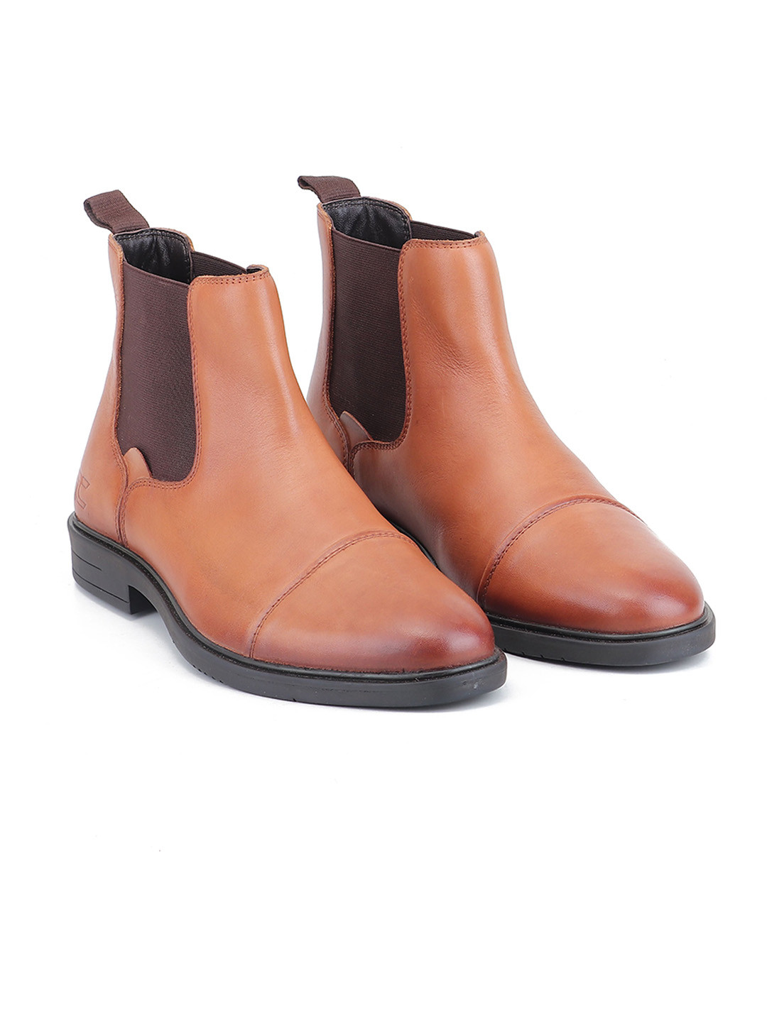 Red Chief Leather Block-Heeled Chelsea Boots