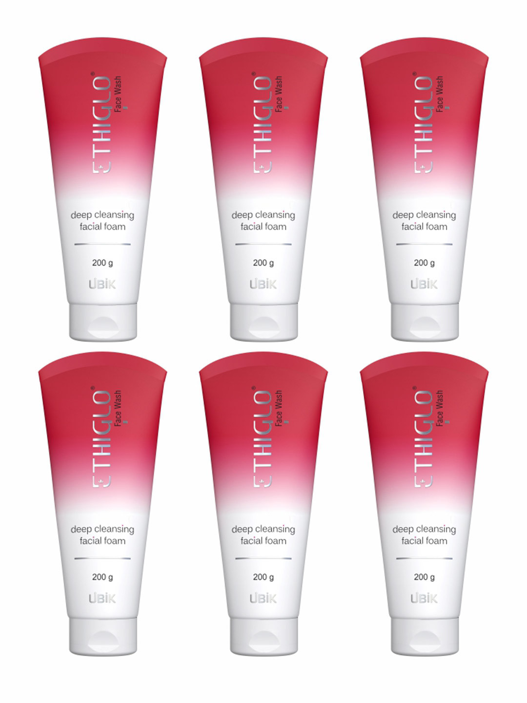 ETHIGLO Set Of 6 Skin Brightening Face Wash - 200 ml Each