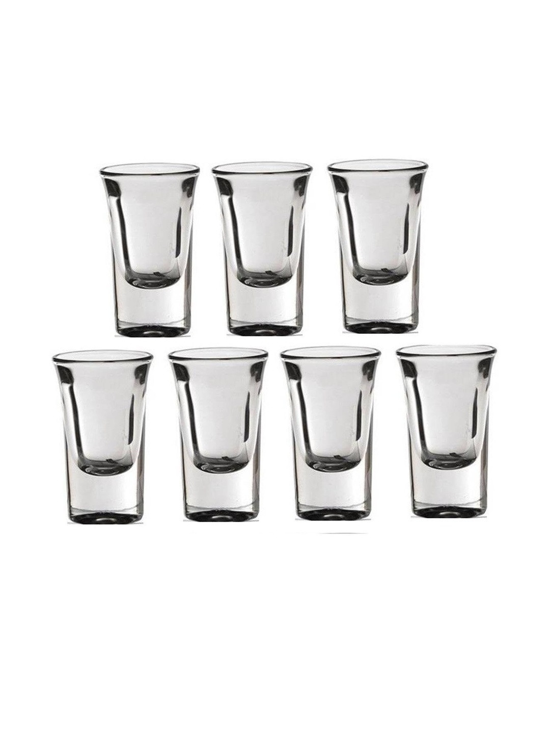 1ST TIME Transparent Set of 7 Dishwasher Safe Shot Glass 30ml