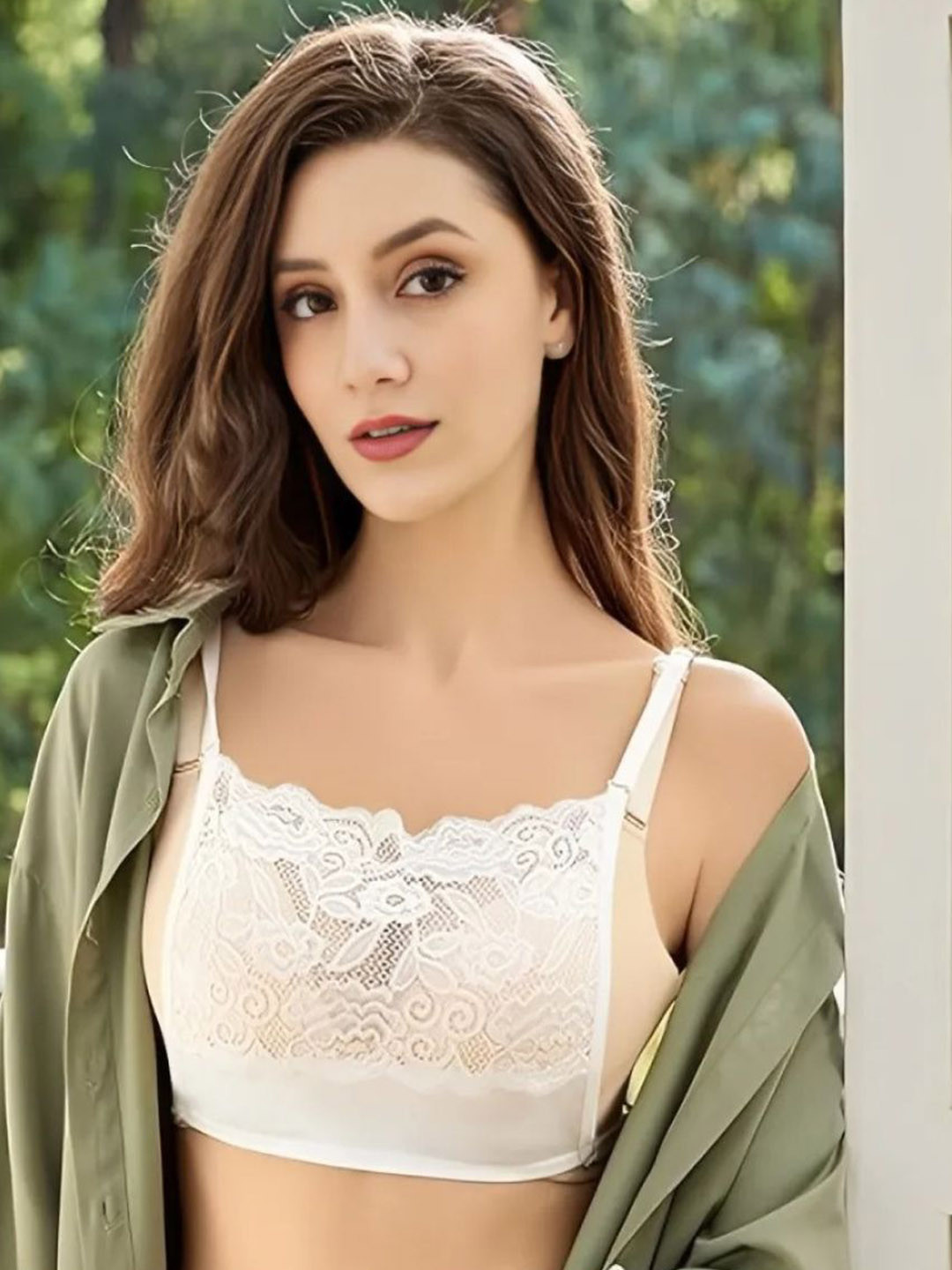 FIMS Pack Of 6 Insert Wearable Adjustable Laced Padded Camisoles Bra