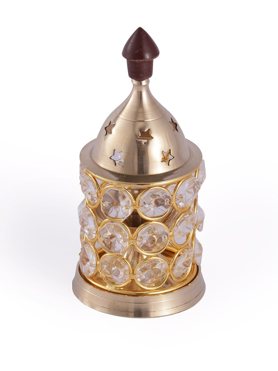 Arghyam Crystal Golden Toned Metallic Akhand diya