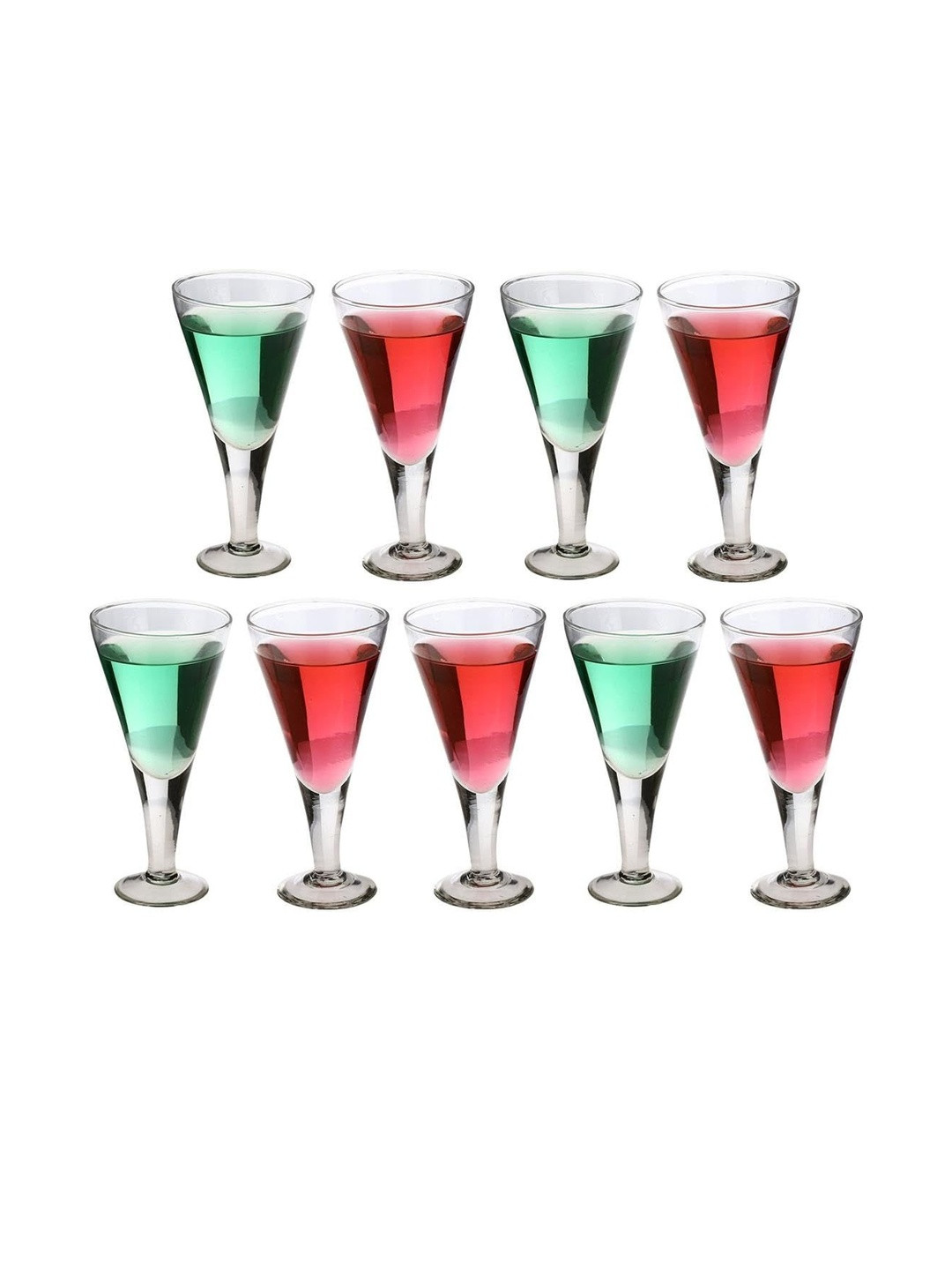 1ST TIME Transparent Set of 9 Wine Bar Glasses