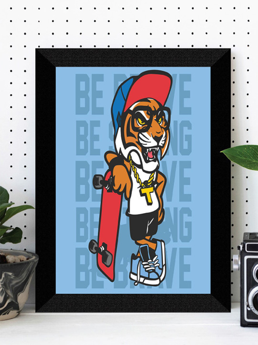 SAF Kids Black & Blue Big Tunnel  UV Textured Premium Framed Wall Art Painting