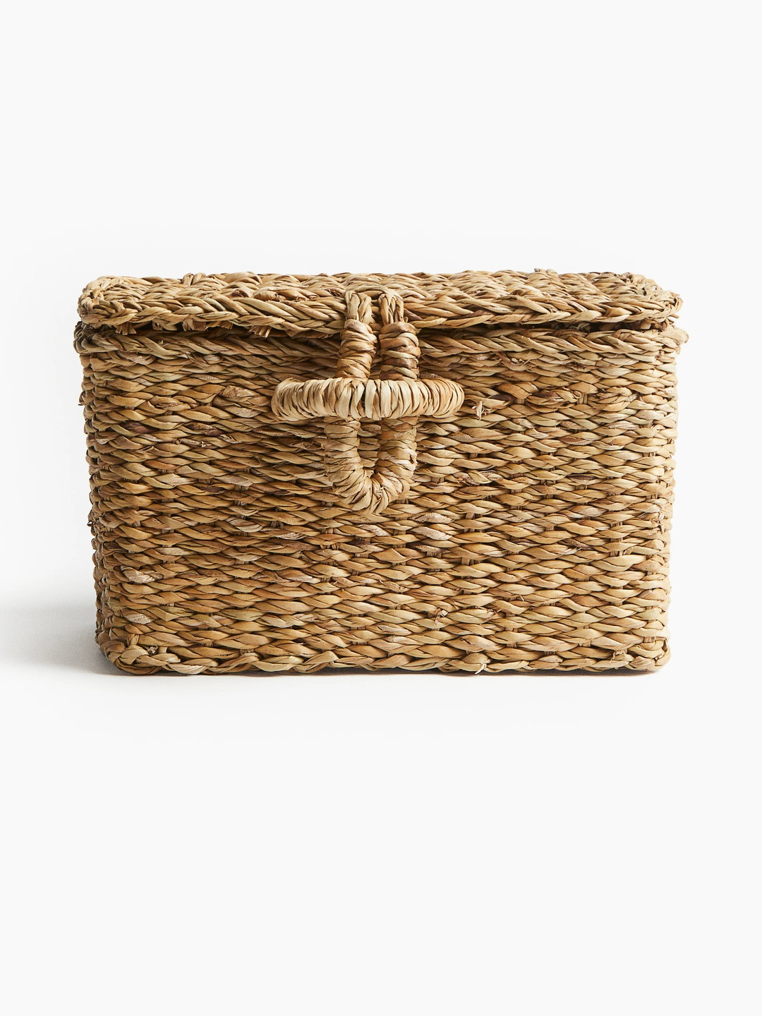 H&M Beige Lidded Seagrass Storage Basket