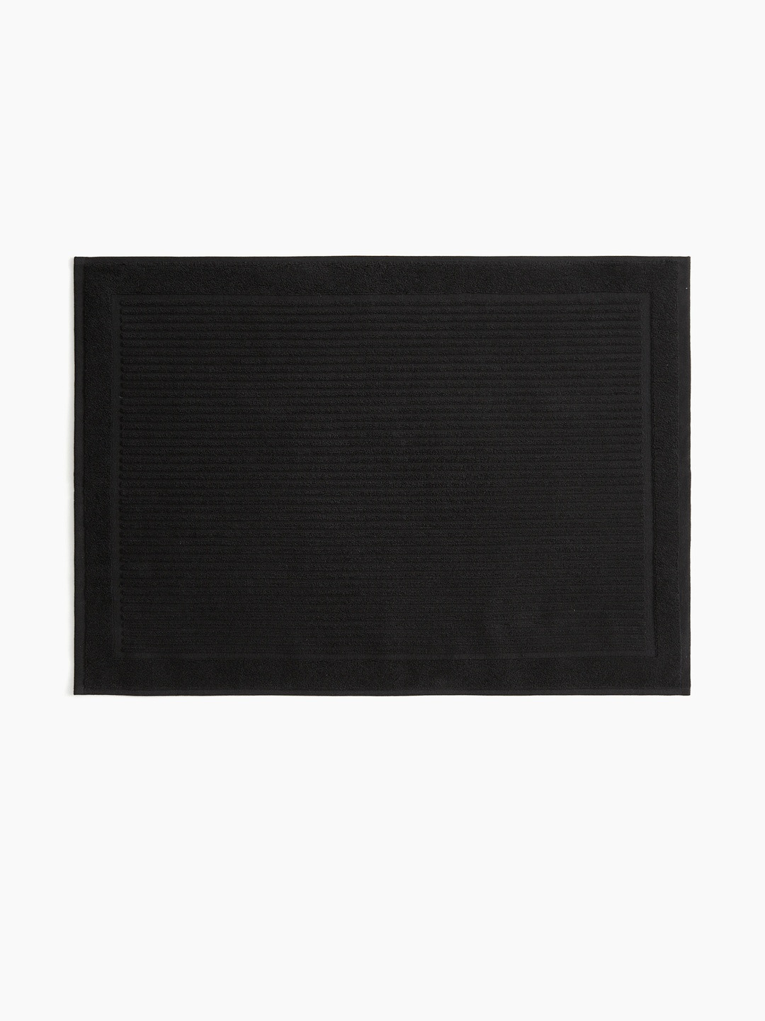 H&M Black Pure Cotton Terry Bath Mat
