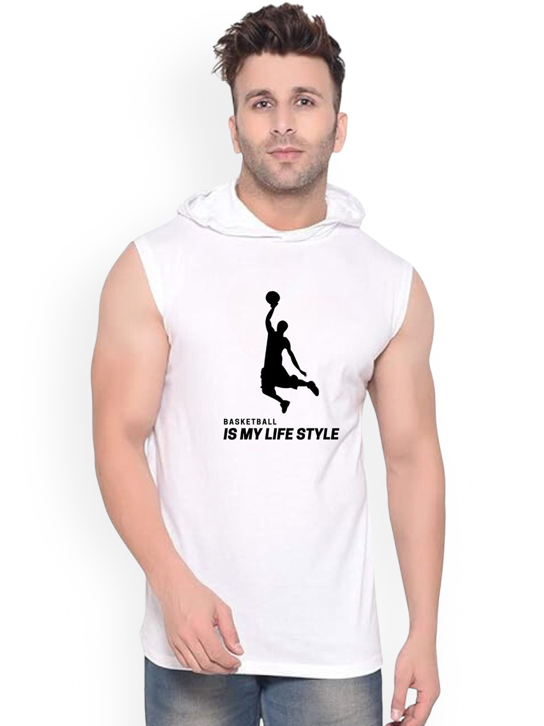 Fashnobic Men Basket Ball Is My Life Printed  Gym Vests