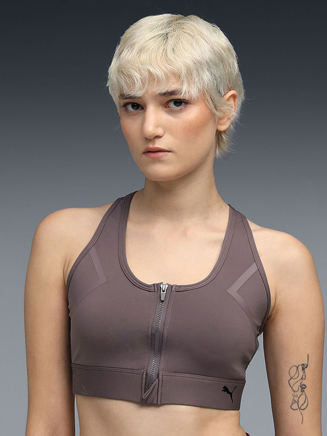 Puma Front Zip Women's High Impact Support Sports Bra