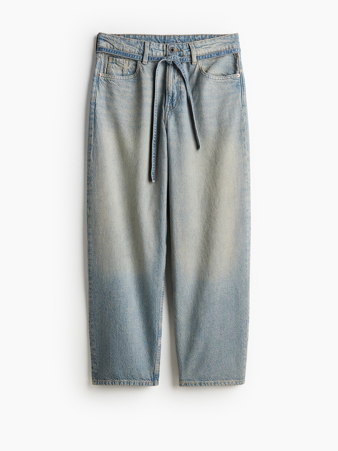 H&M Super Light Fade Baggy Wide Leg Low Jeans