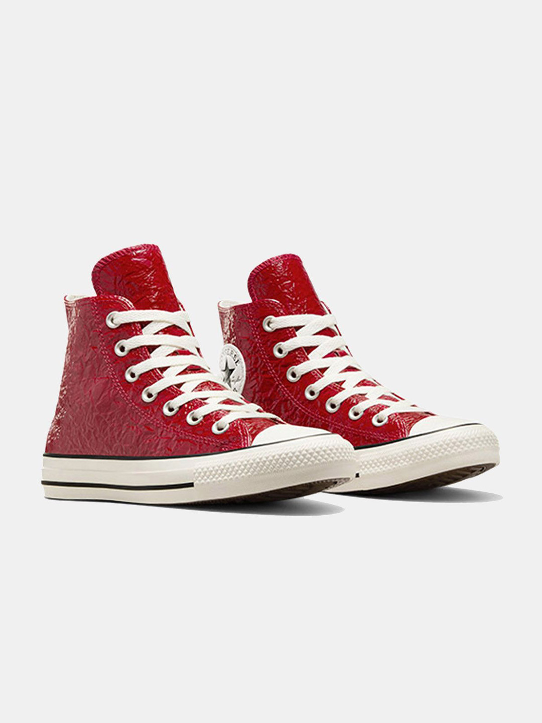 Converse Women Leather Lightweight Round Toe Lace-Ups High-Top Sneakers