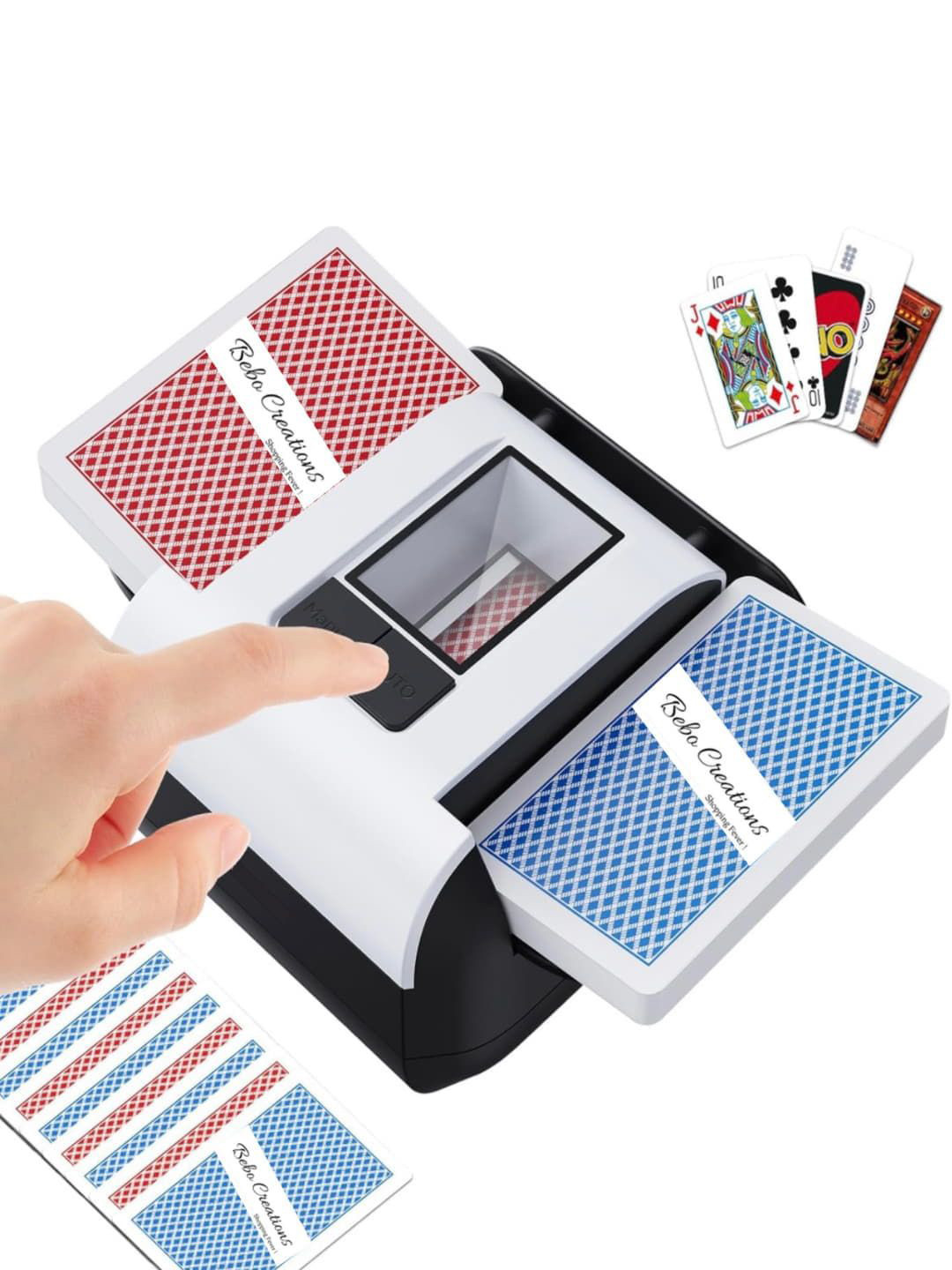 Bebo Creations Smart Automatic Poker Card Dealer-360 Rotating Card Activity Toys and Games