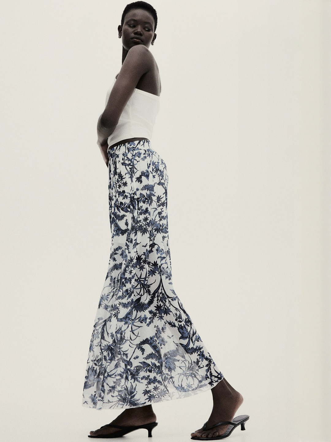 H&M Chiffon Maxi Skirt