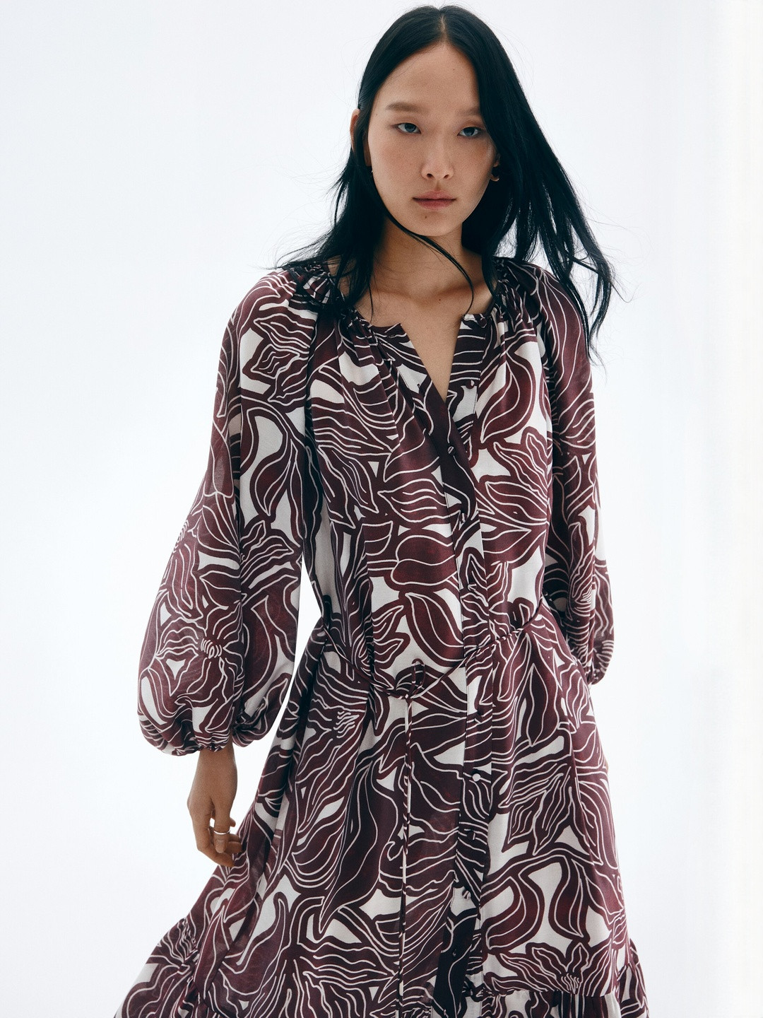 H&M Oversized Tie-Belt Dress