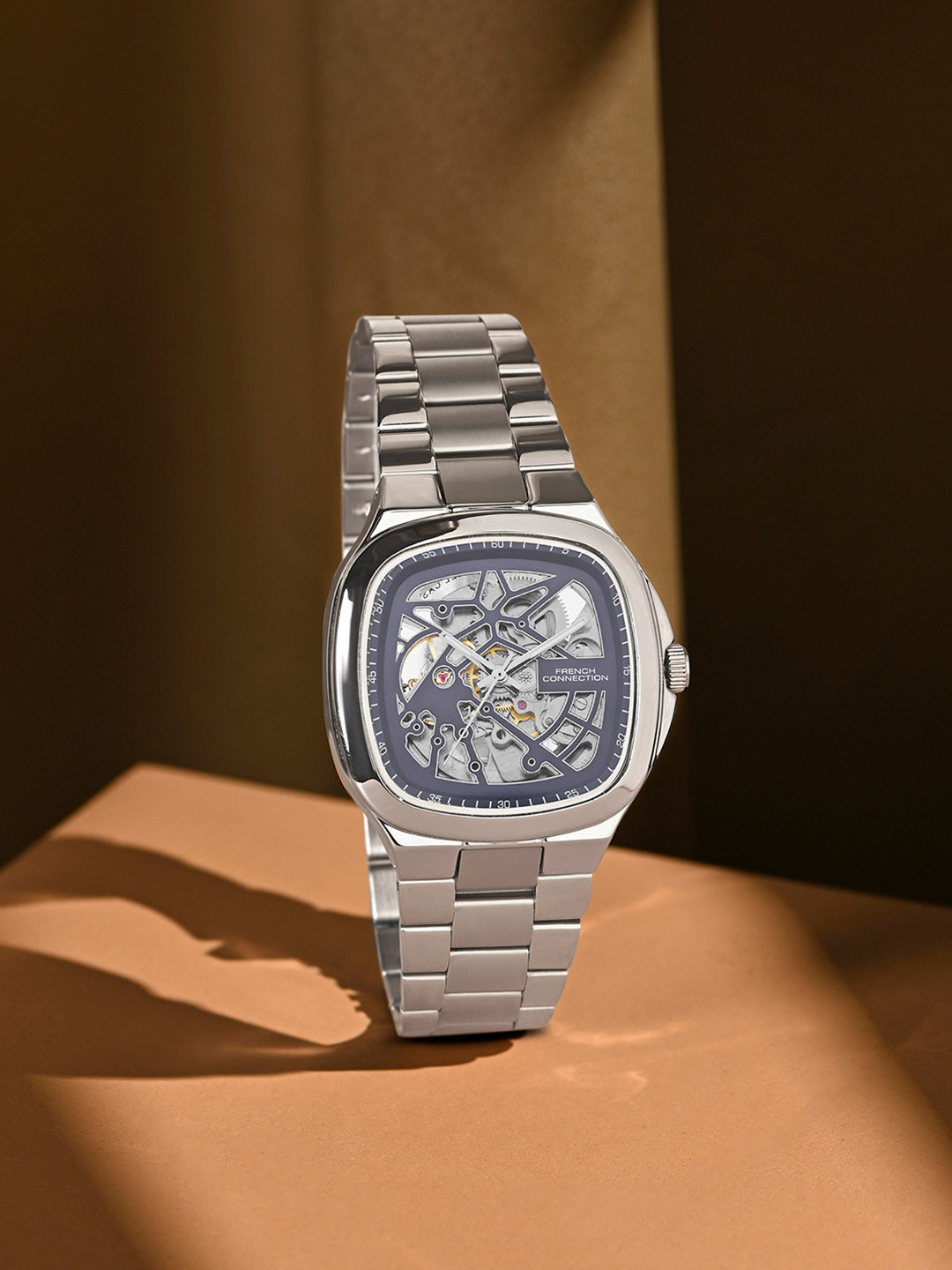 French Connection Corevoir Men Skeleton Dial Analogue Automatic Motion Watch FCA16USM