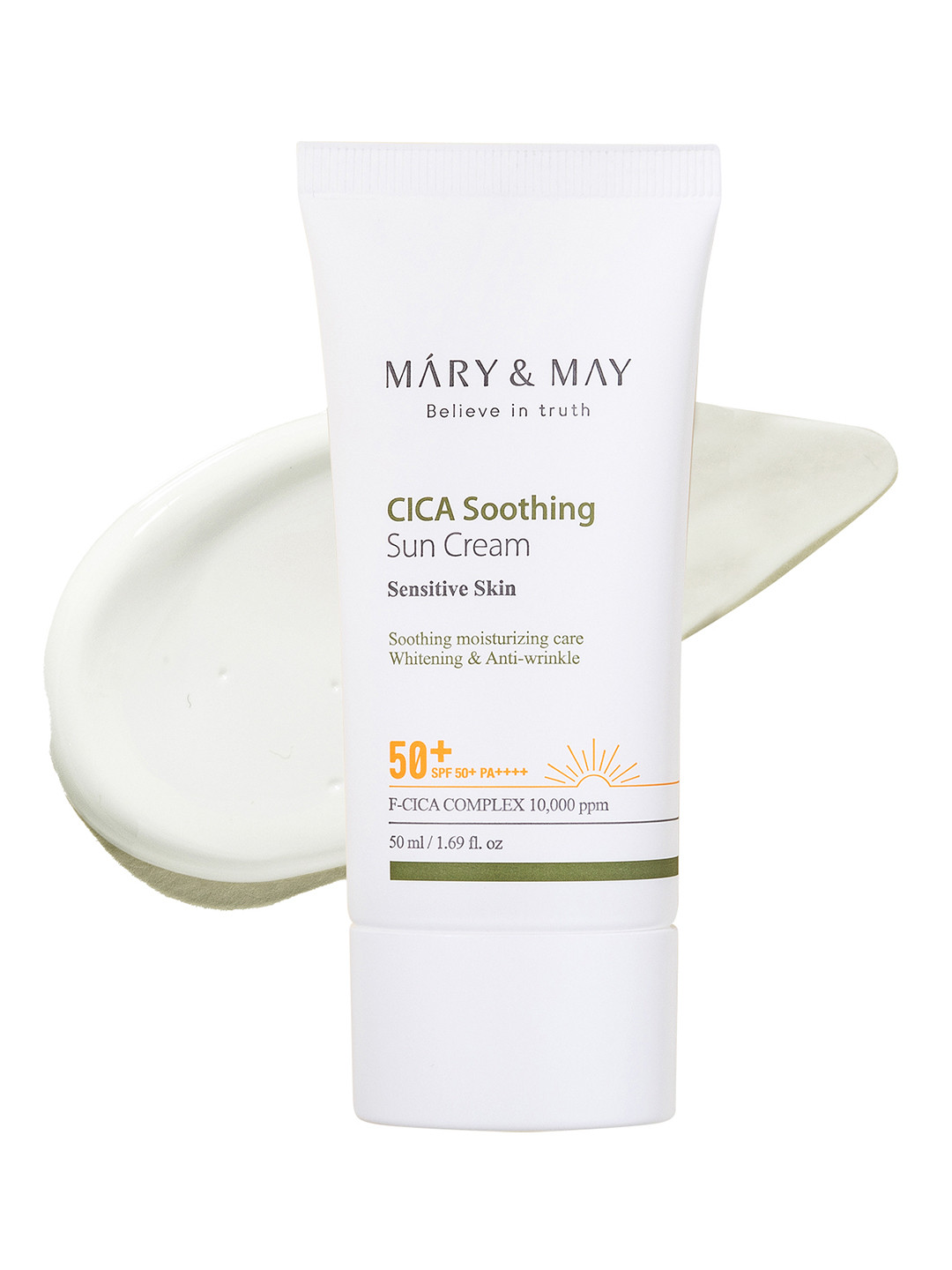 MARY & MAY CICA Soothing SPF50+ PA++++ Sun Cream for Sensitive Skin - 50 ml