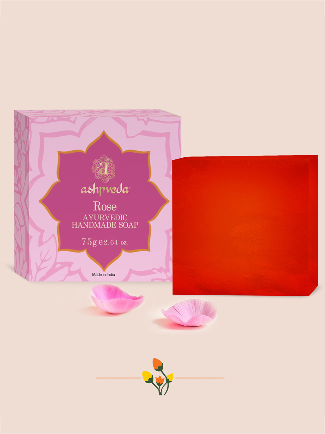 ASHPVEDA Hydrating Gulab Body Bar- 75 g