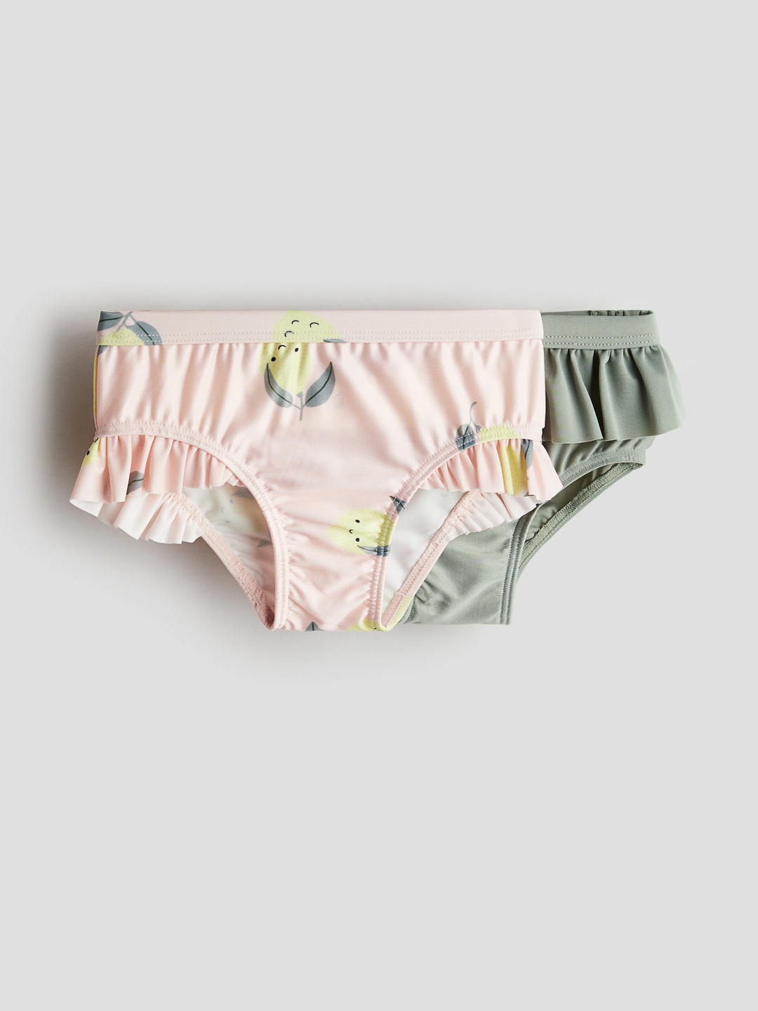 H&M Infants Girls 2-Pack Flounce-Trimmed Swim Pants