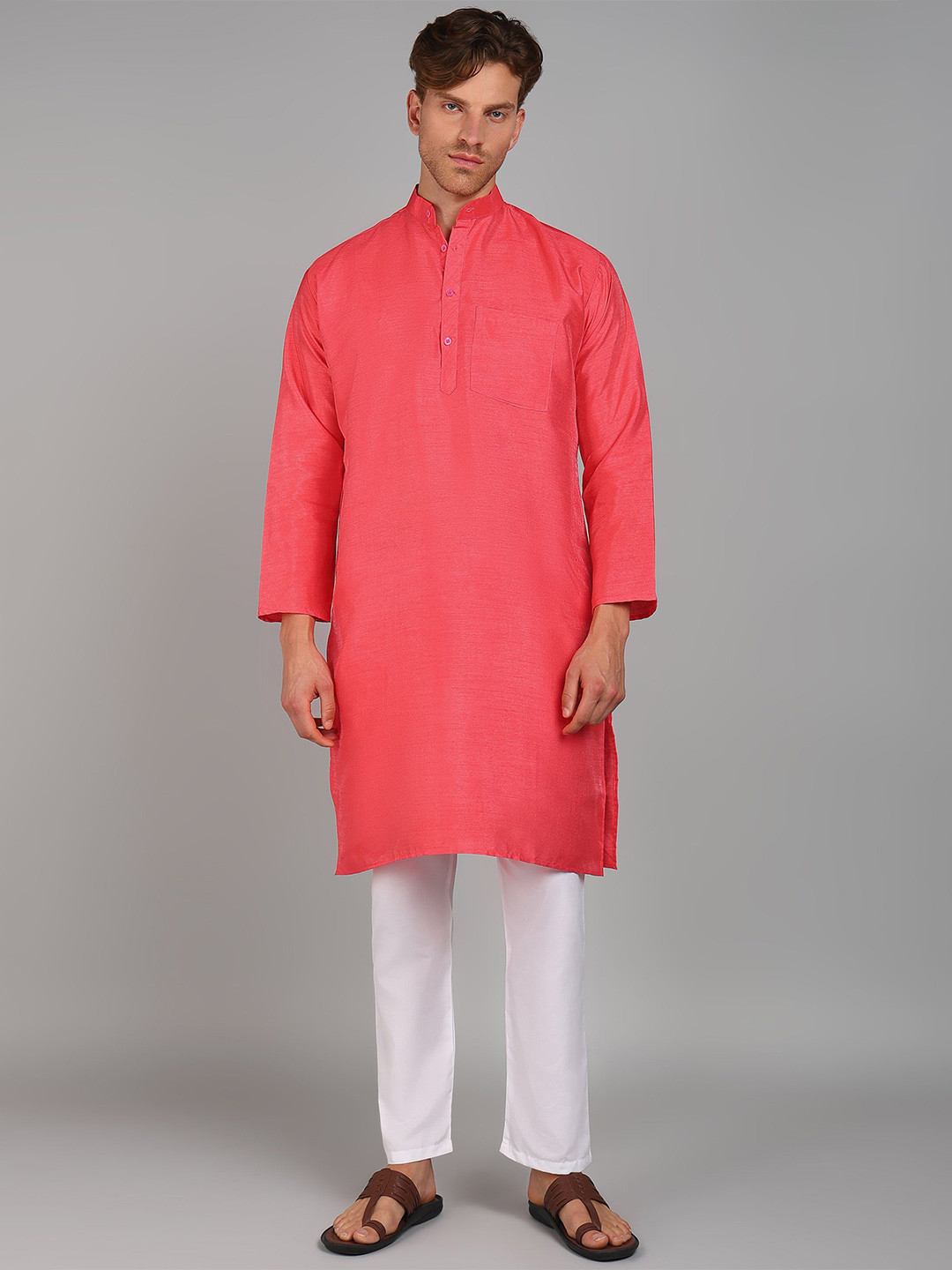 LH-Ladies Haat Mandarin Collar Straight Kurta