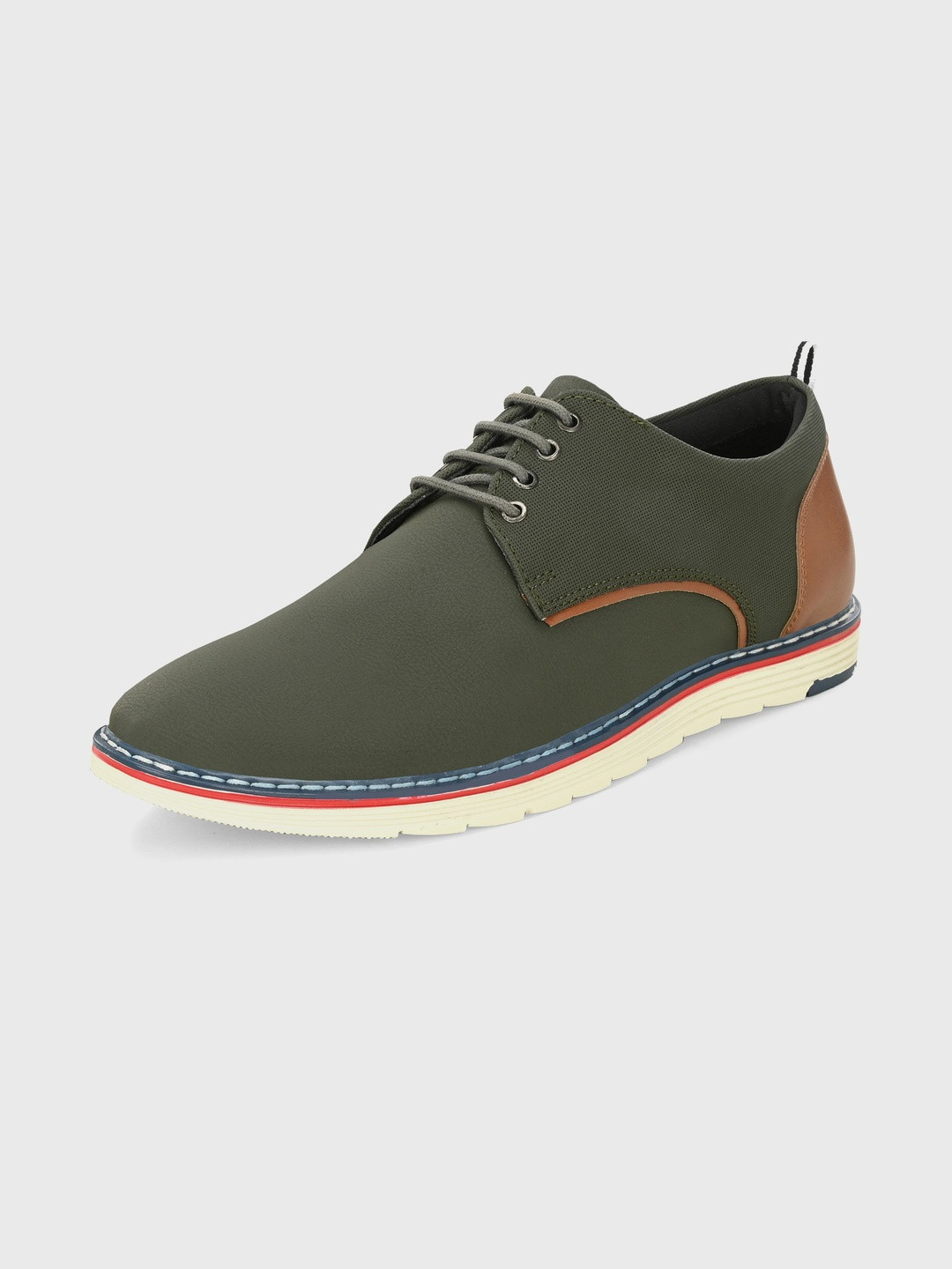 Roadster Men Olive Lace-Ups Sneakers