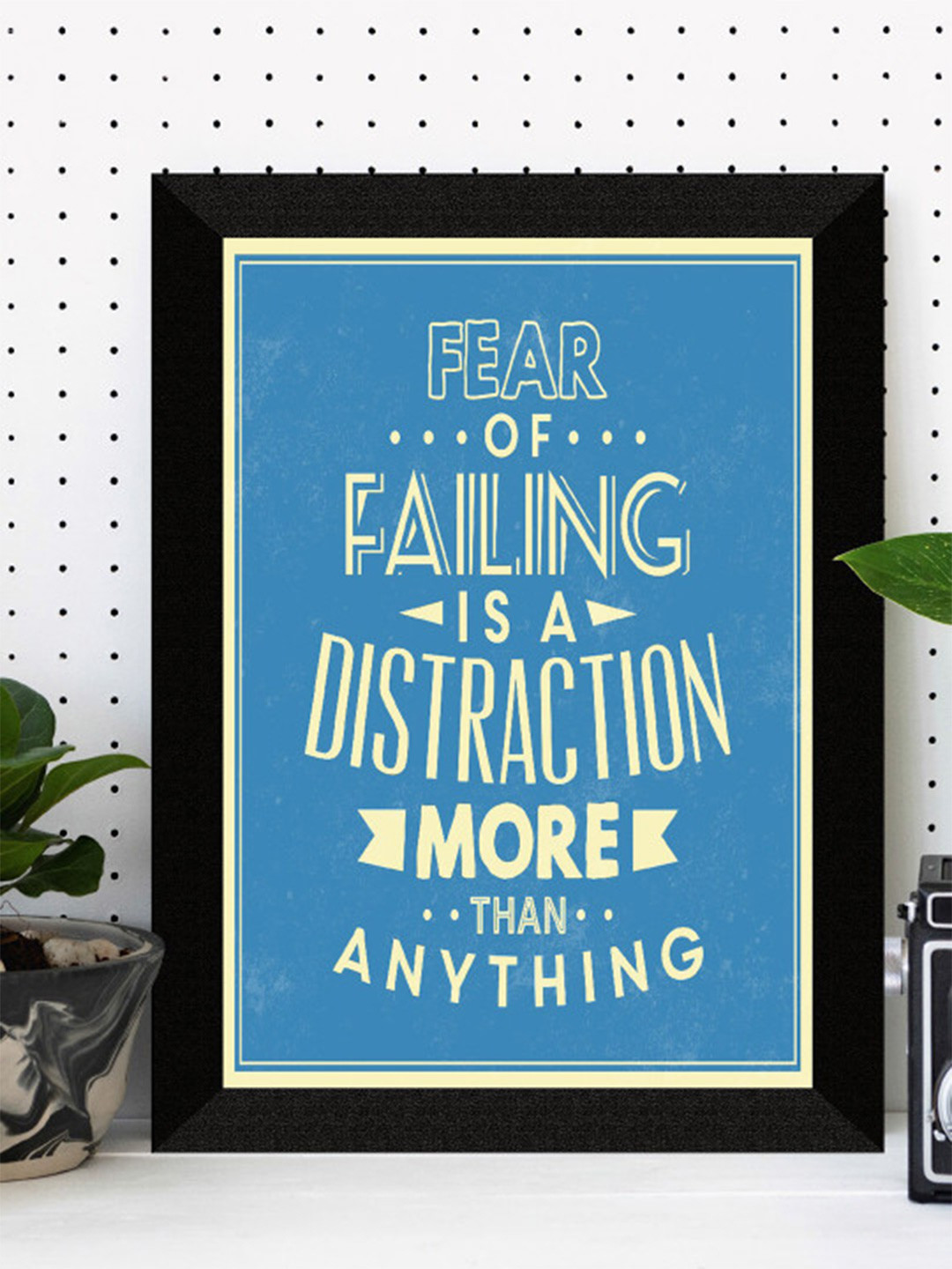 SAF Blue Motivational Quotes UV Textured Framed Wall Art