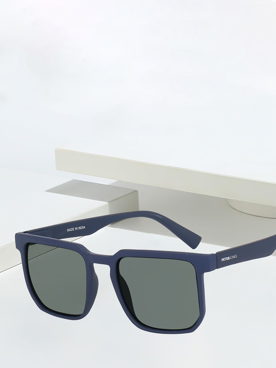 Peter Jones Eyewear Unisex Square Sunglasses with UV Protected Lens PO750BL