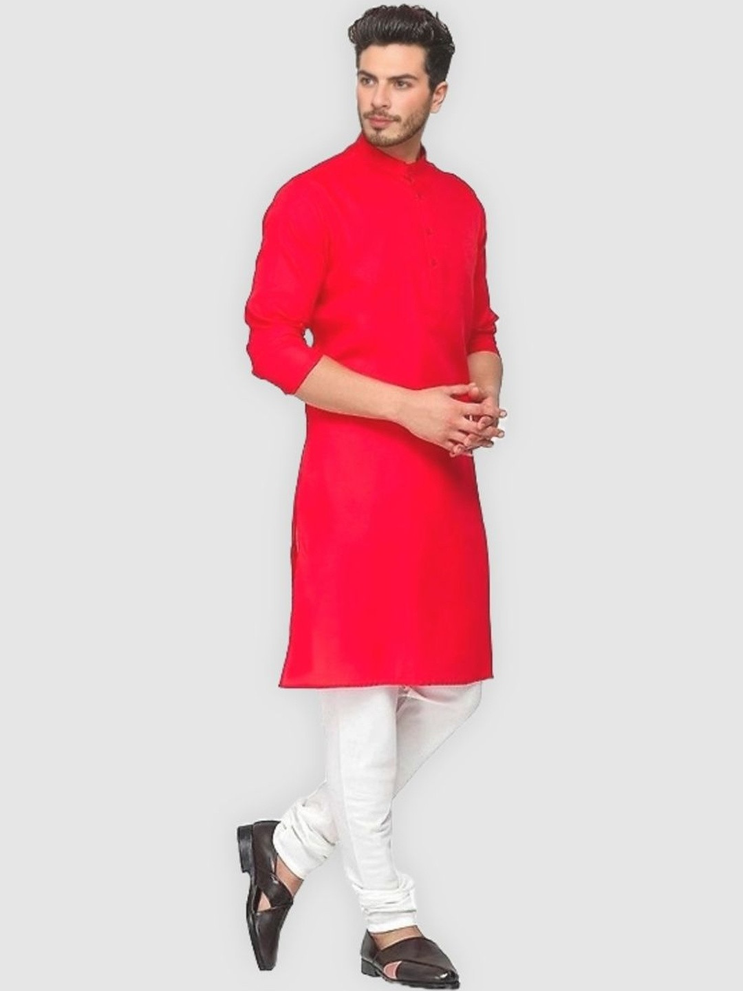 Oryza Creations Men Red Kurta & Pyjamas