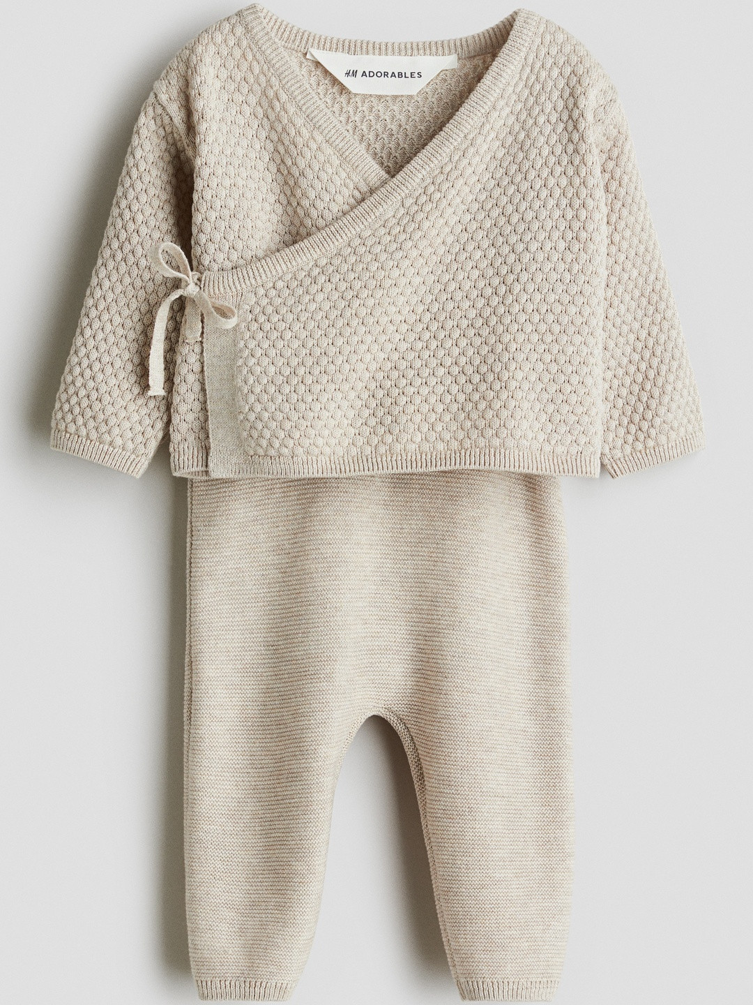 H&M 2-Piece Knitted Cardigan & Trousers Set