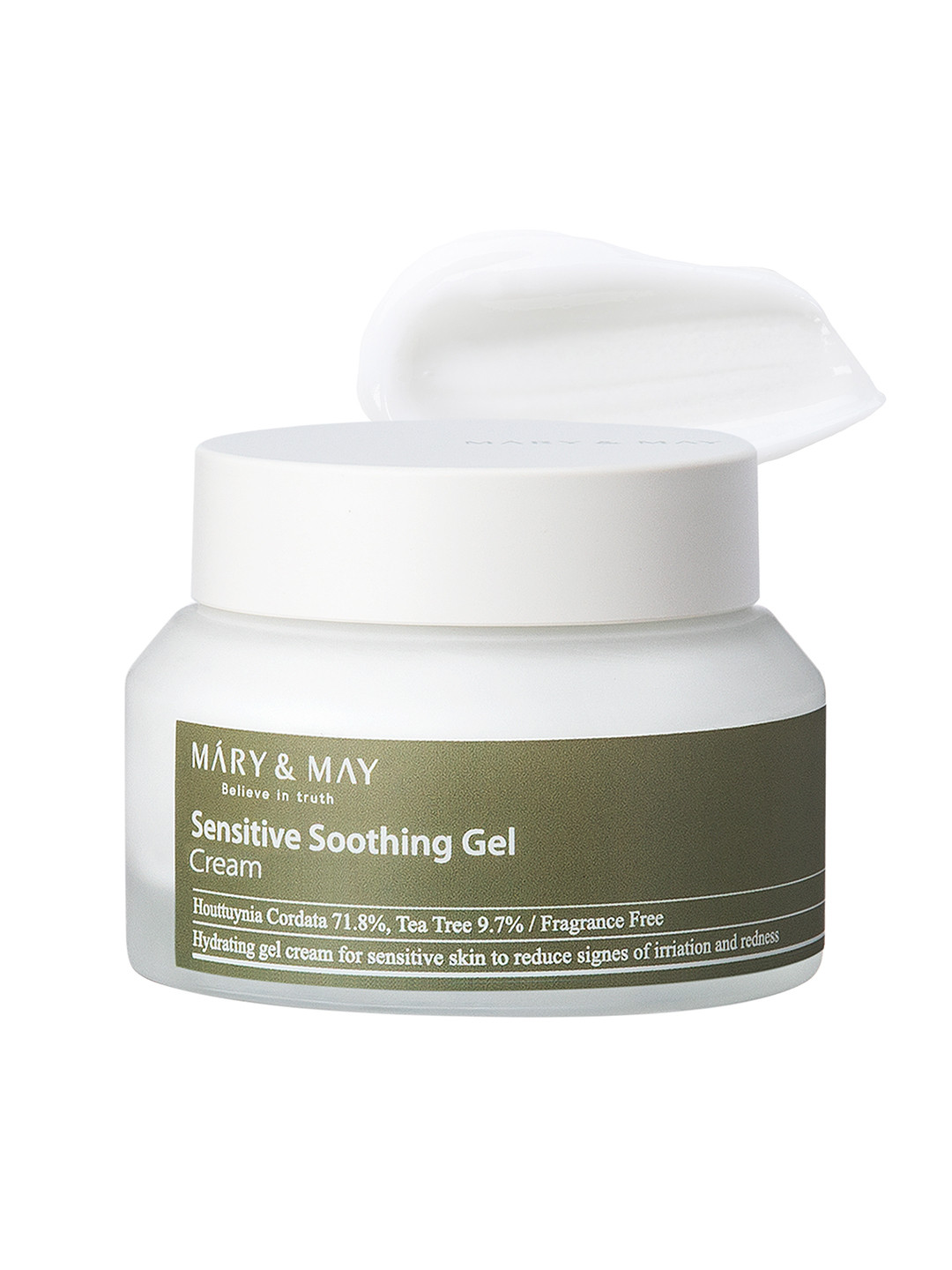 MARY & MAY Sensitive Soothing Gel Cream with Tea Tree & Hyaluronic Acid - 70 g