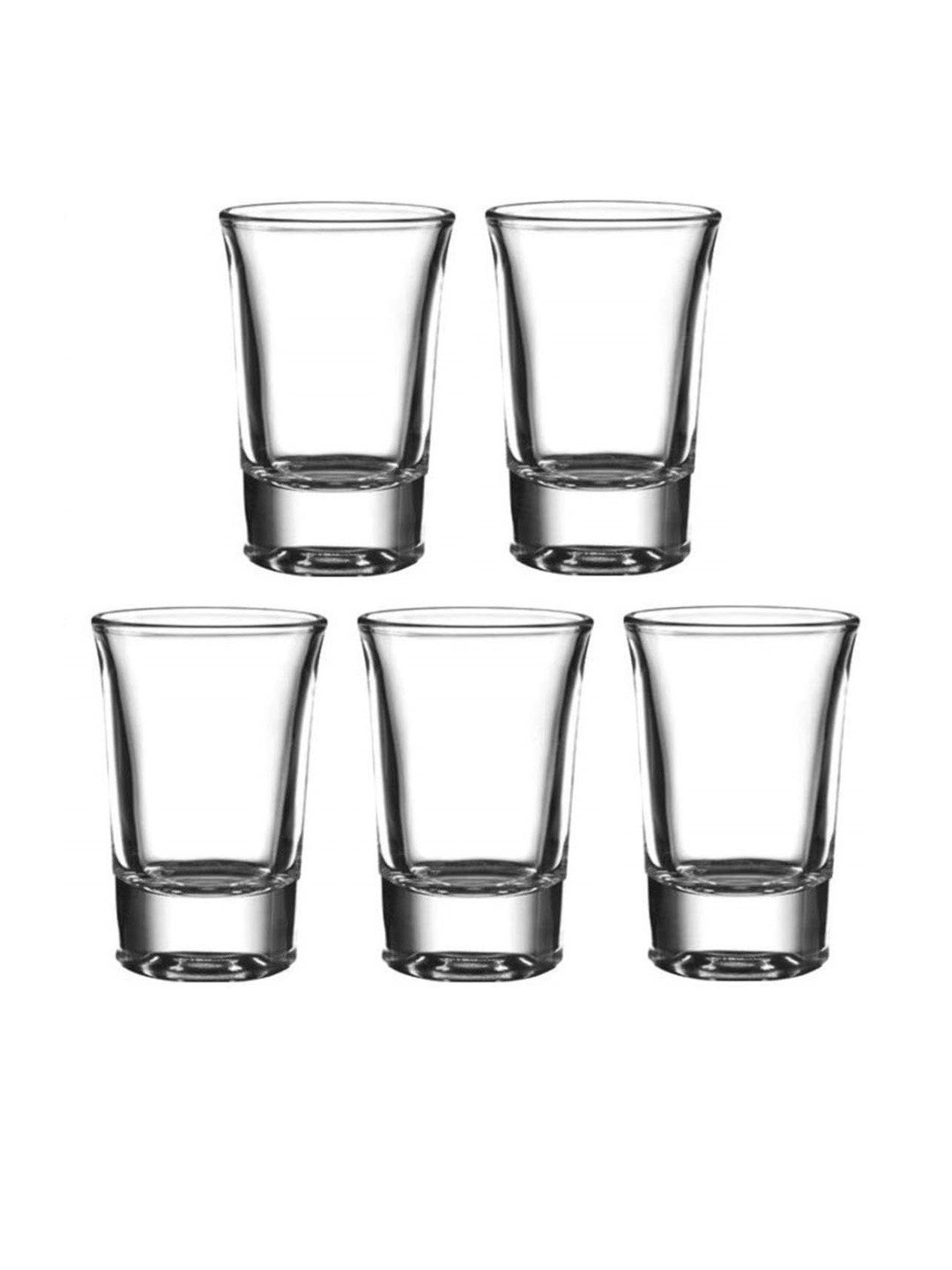 1ST TIME Transparent Pack of 5 Dishwasher Safe Shot Glasses