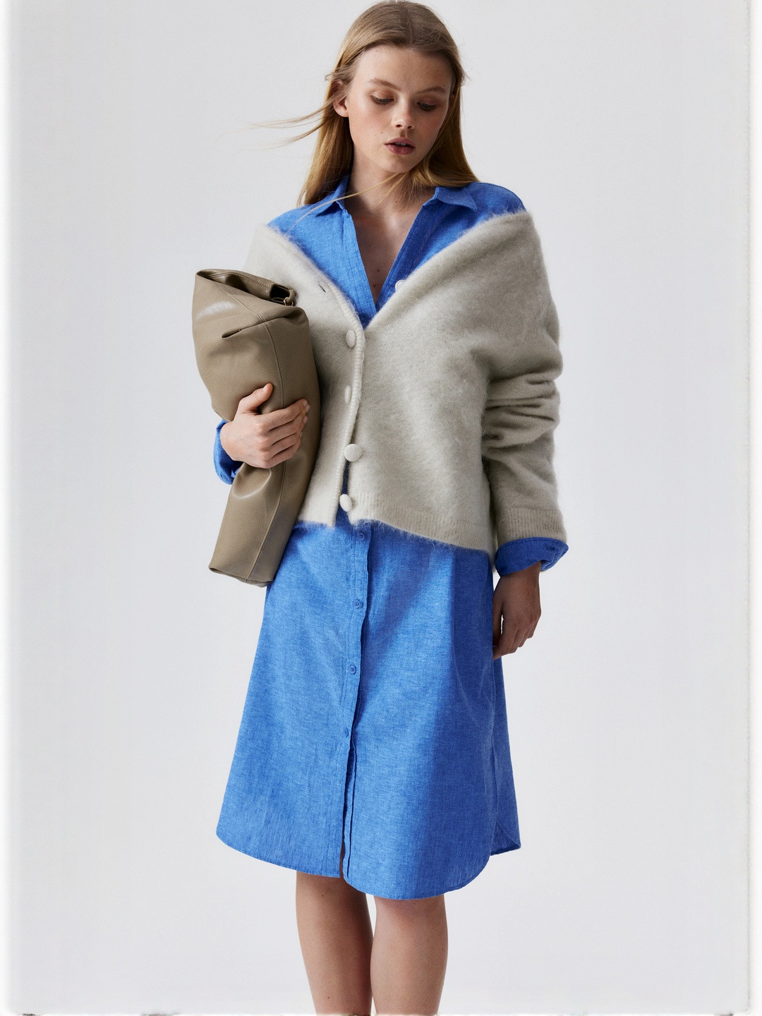 H&M Linen-Blend Shirt Dress