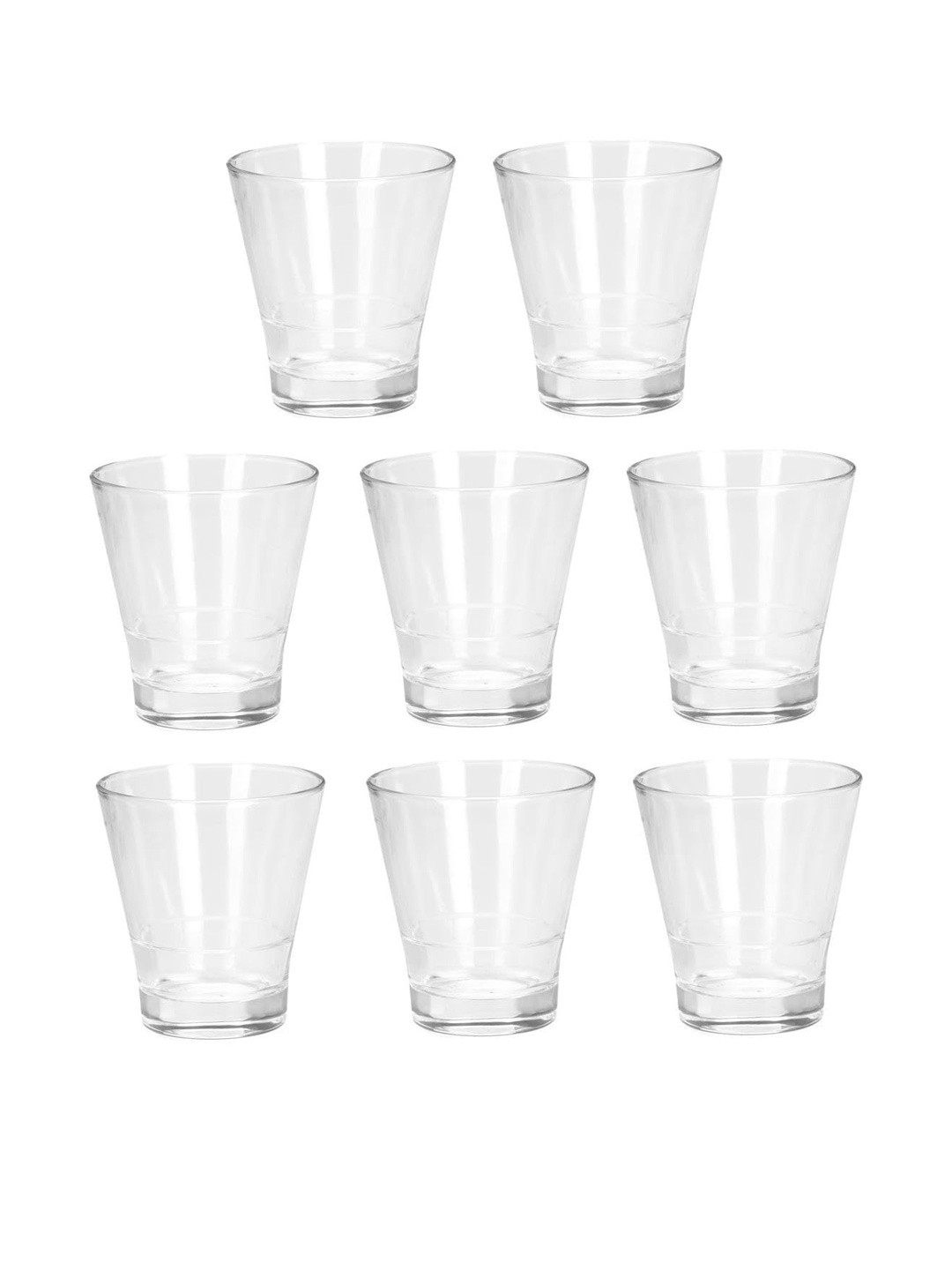 1ST TIME Transparent Set of 8 Dishwasher Safe Bar Glasses