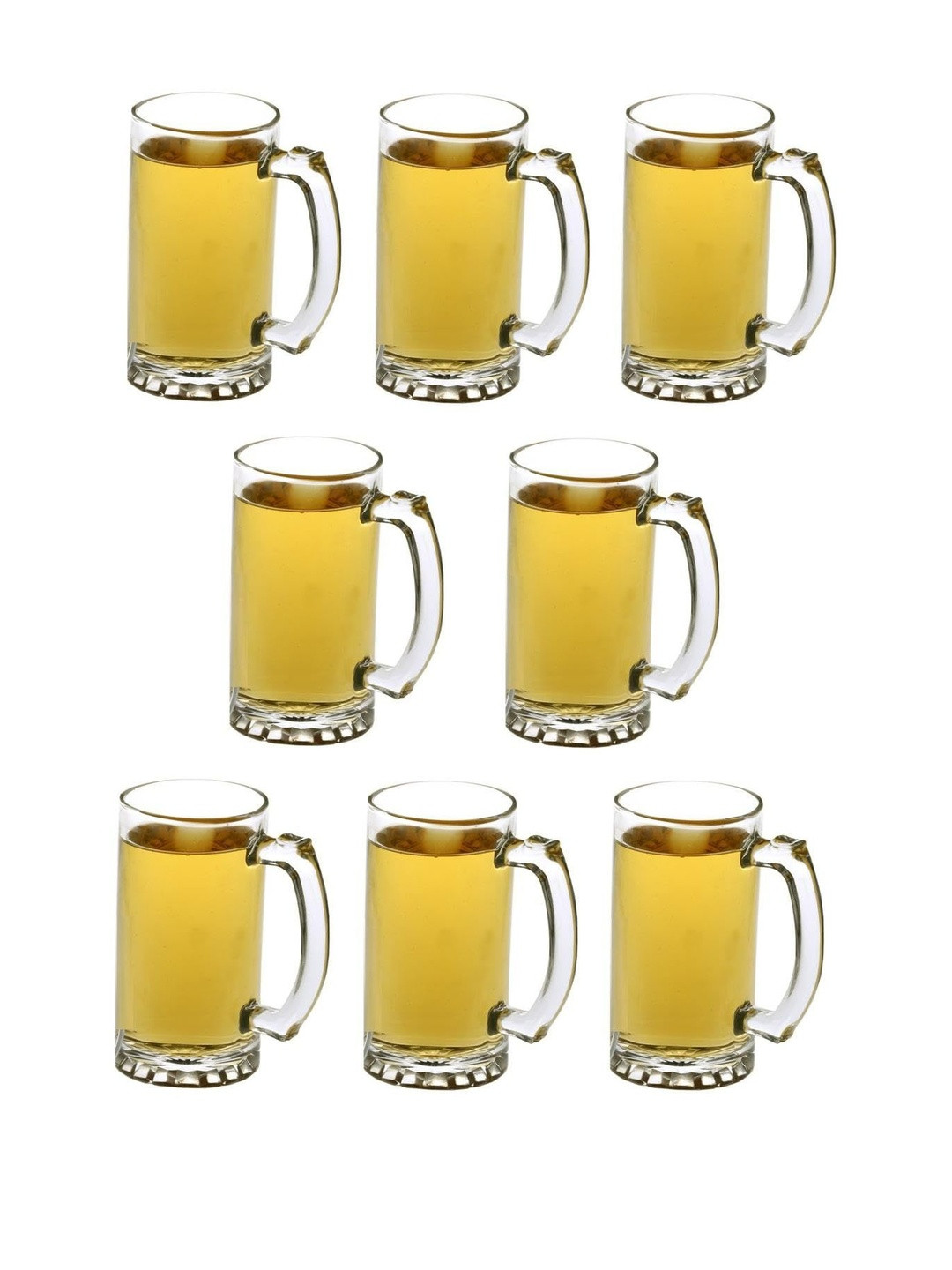 1ST TIME Transparent 8 Pieces Dishwasher Safe Beer Bar Glass- 500 ml