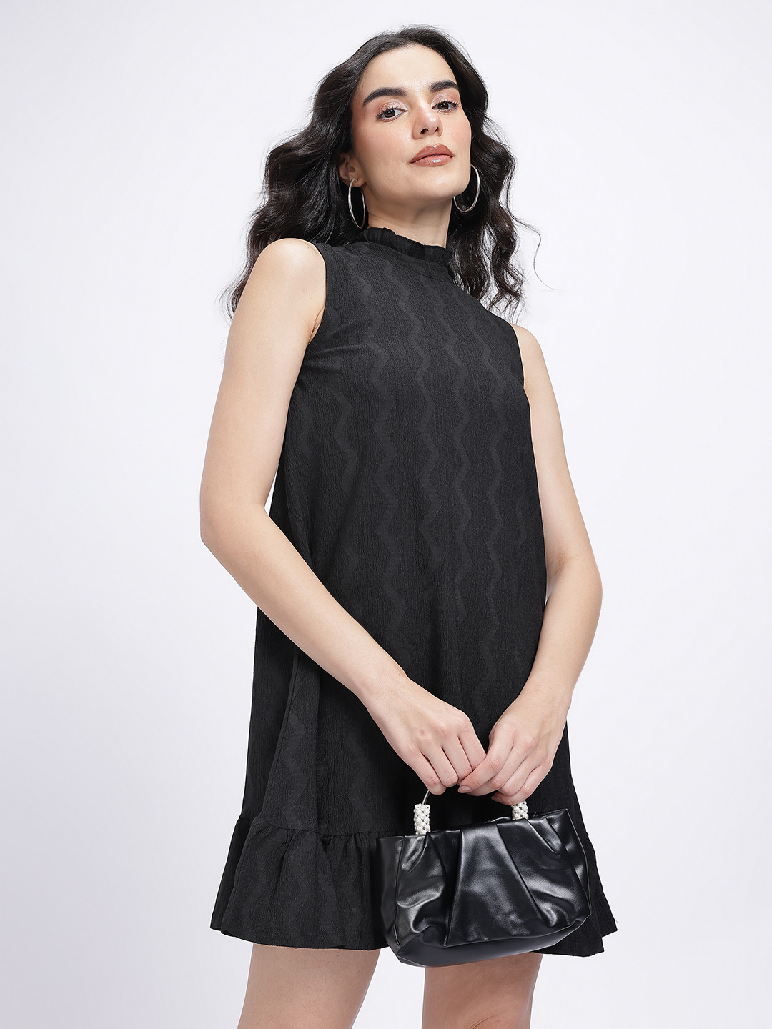 Effortless Black Sleeveless Mini Dress
